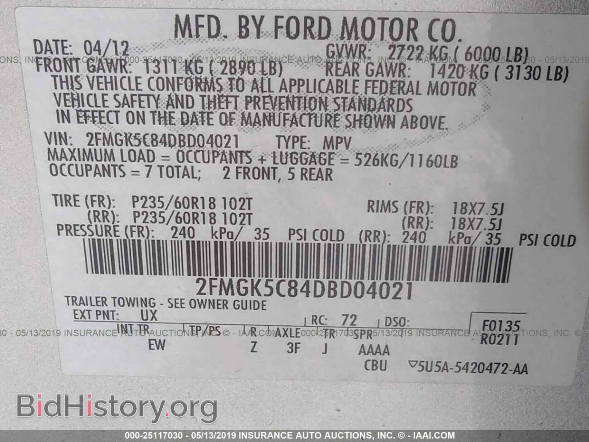 2013 FORD FLEX - VIN: 2FMGK5C84DBD04021 - Photo 9