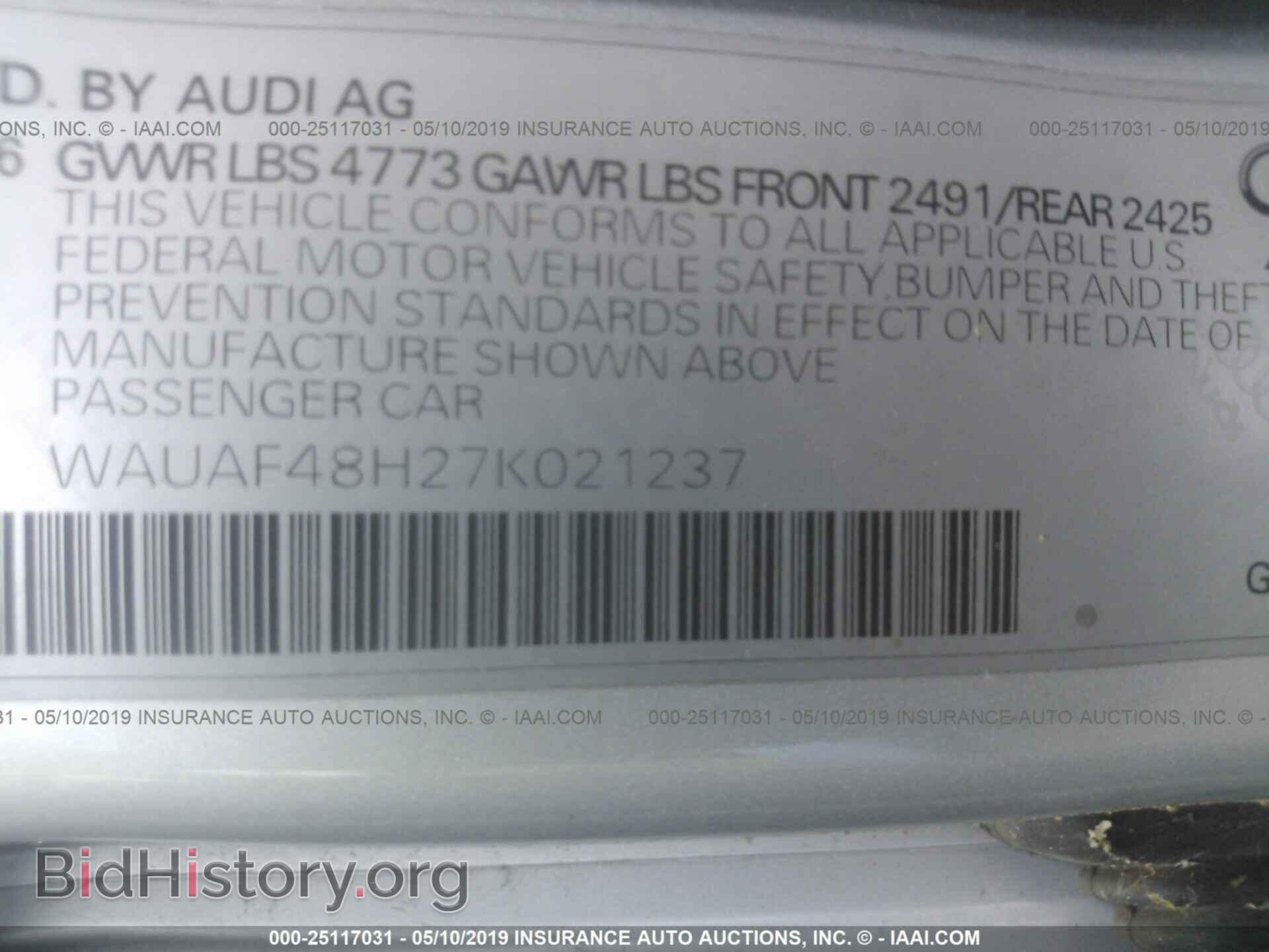 2007 AUDI A4 - VIN: WAUAF48H27K021237 - Photo 9