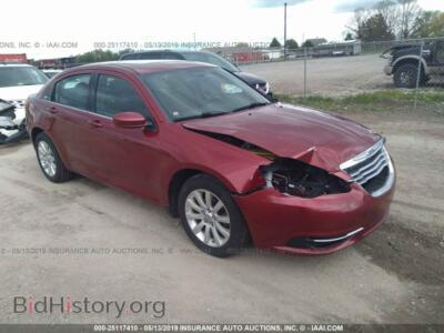 2012 Chrysler 200 Touring, темно-бордовый — VIN 1C3CCBBG4CN139537, IAAI