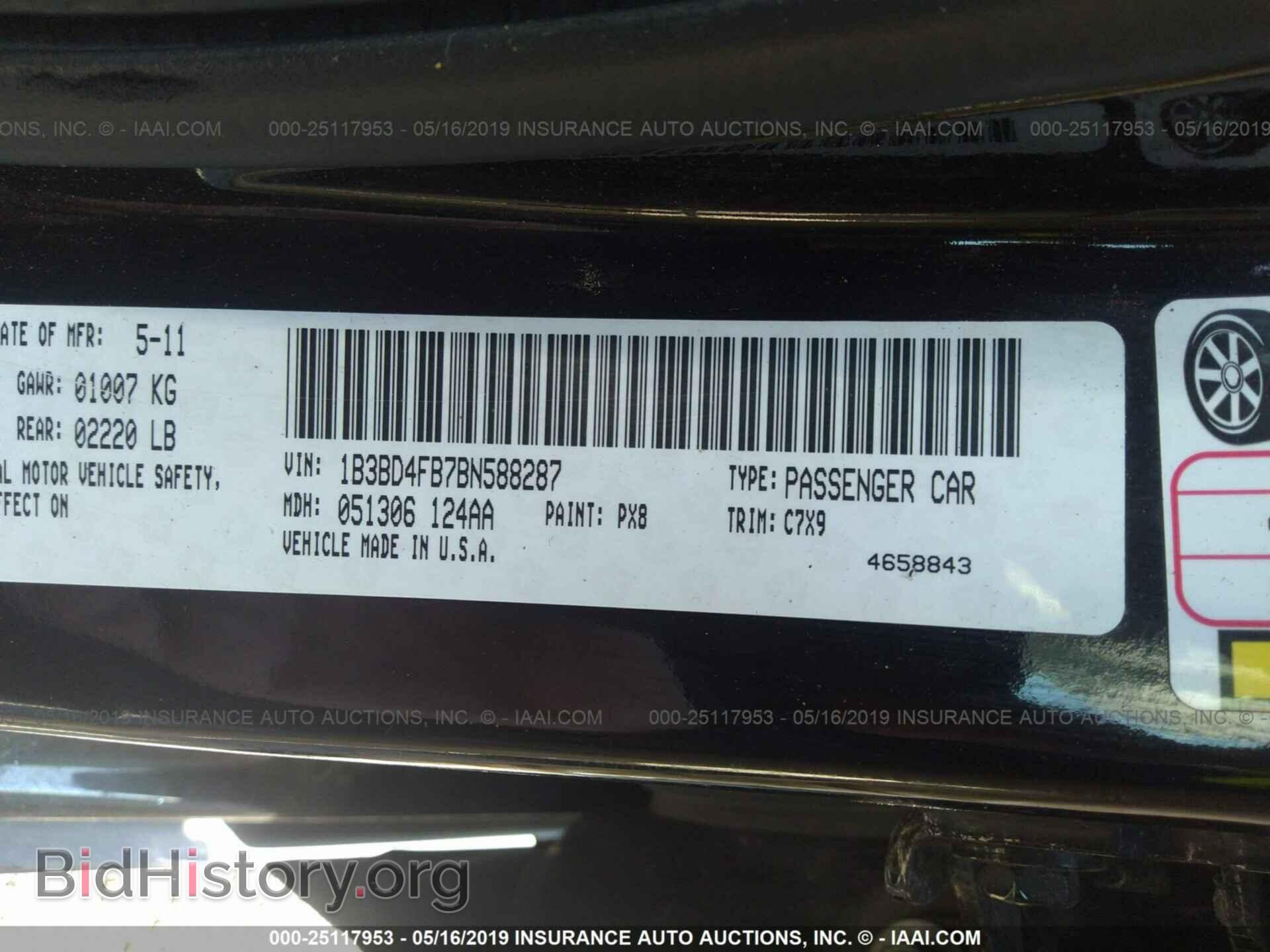 2011 DODGE AVENGER - VIN: 1B3BD4FB7BN588287 - Photo 9