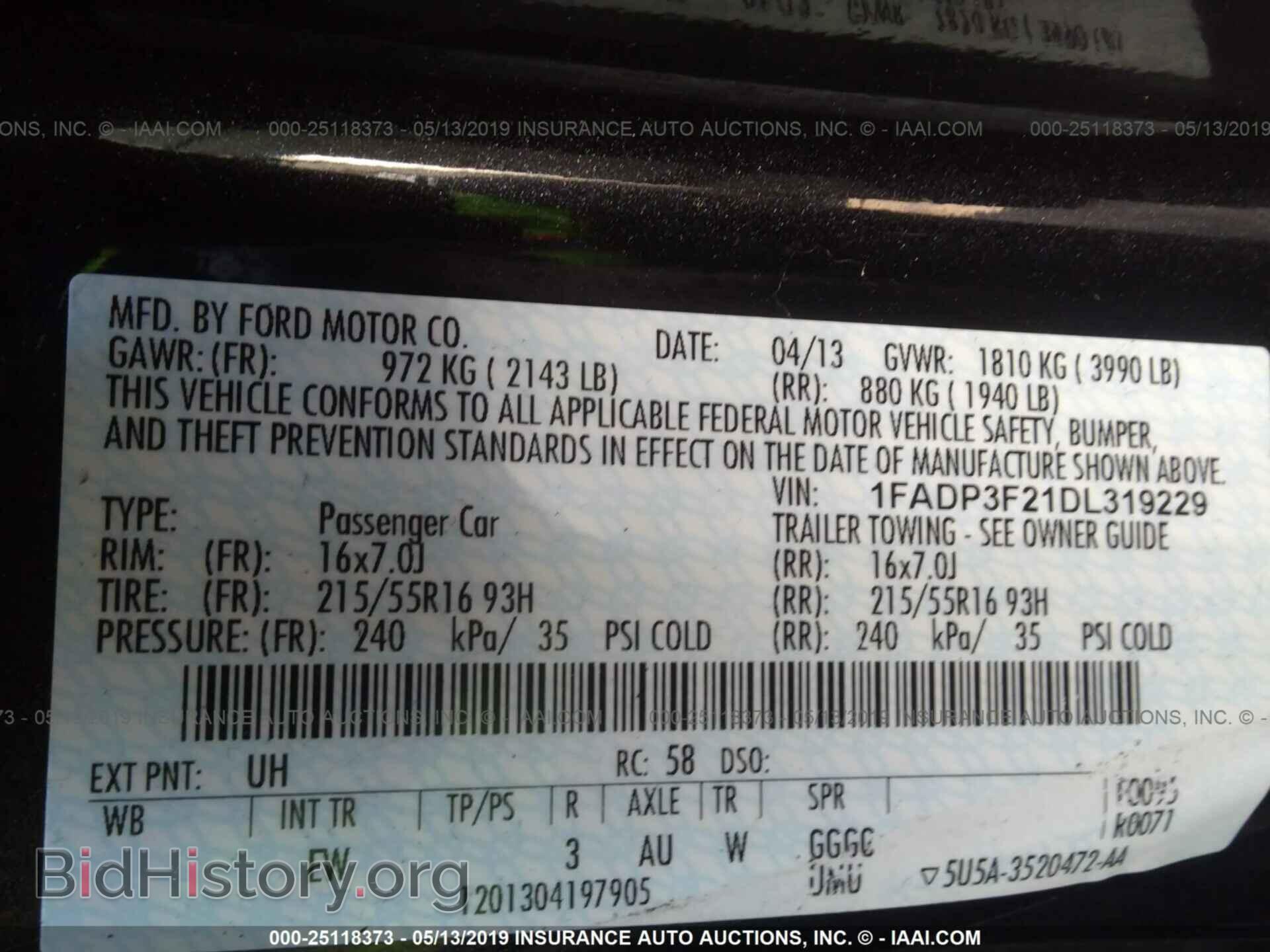 2013 FORD FOCUS - VIN: 1FADP3F21DL319229 - Photo 9