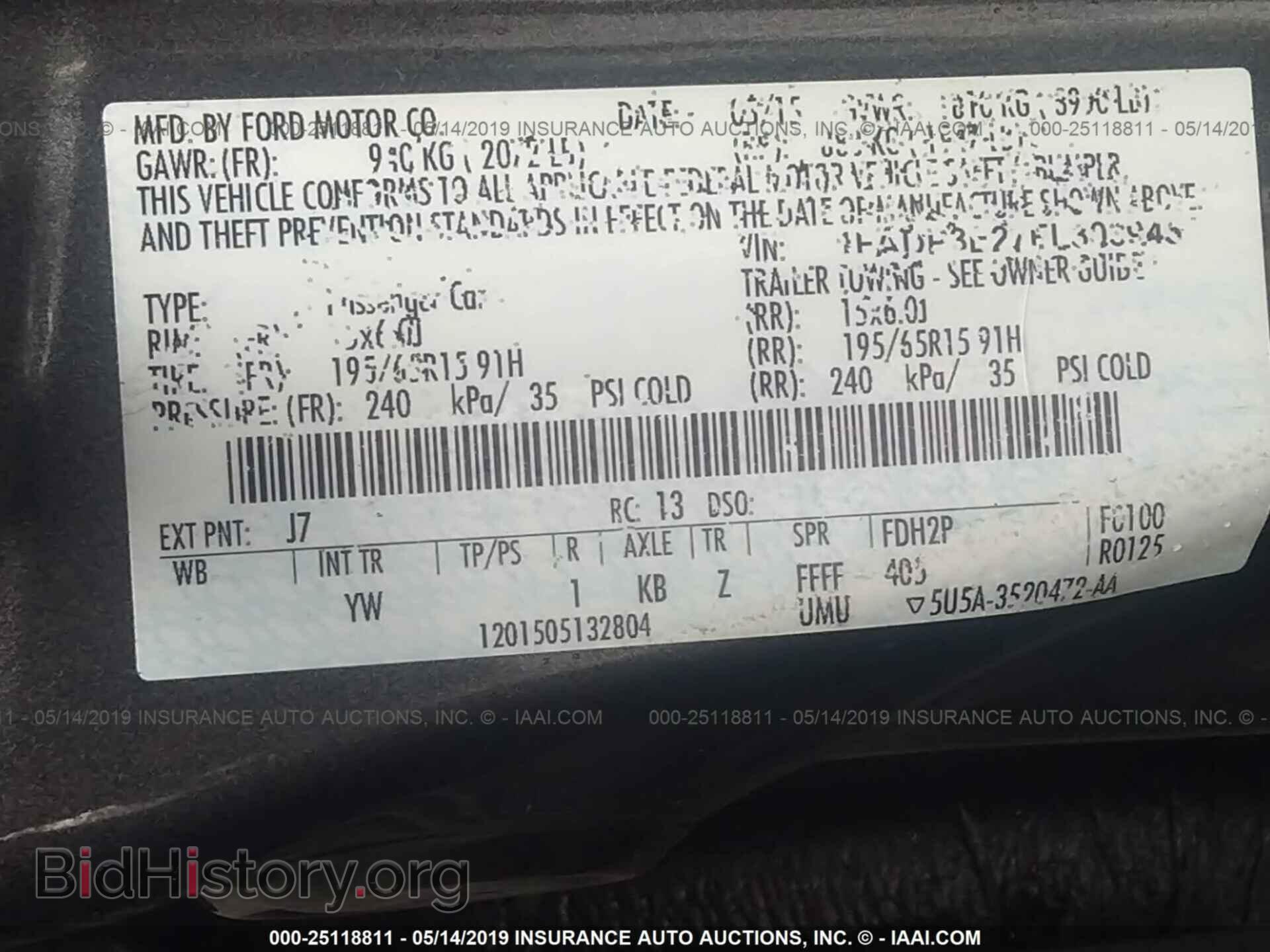2015 FORD FOCUS - VIN: 1FADP3E27FL303945 - Photo 9