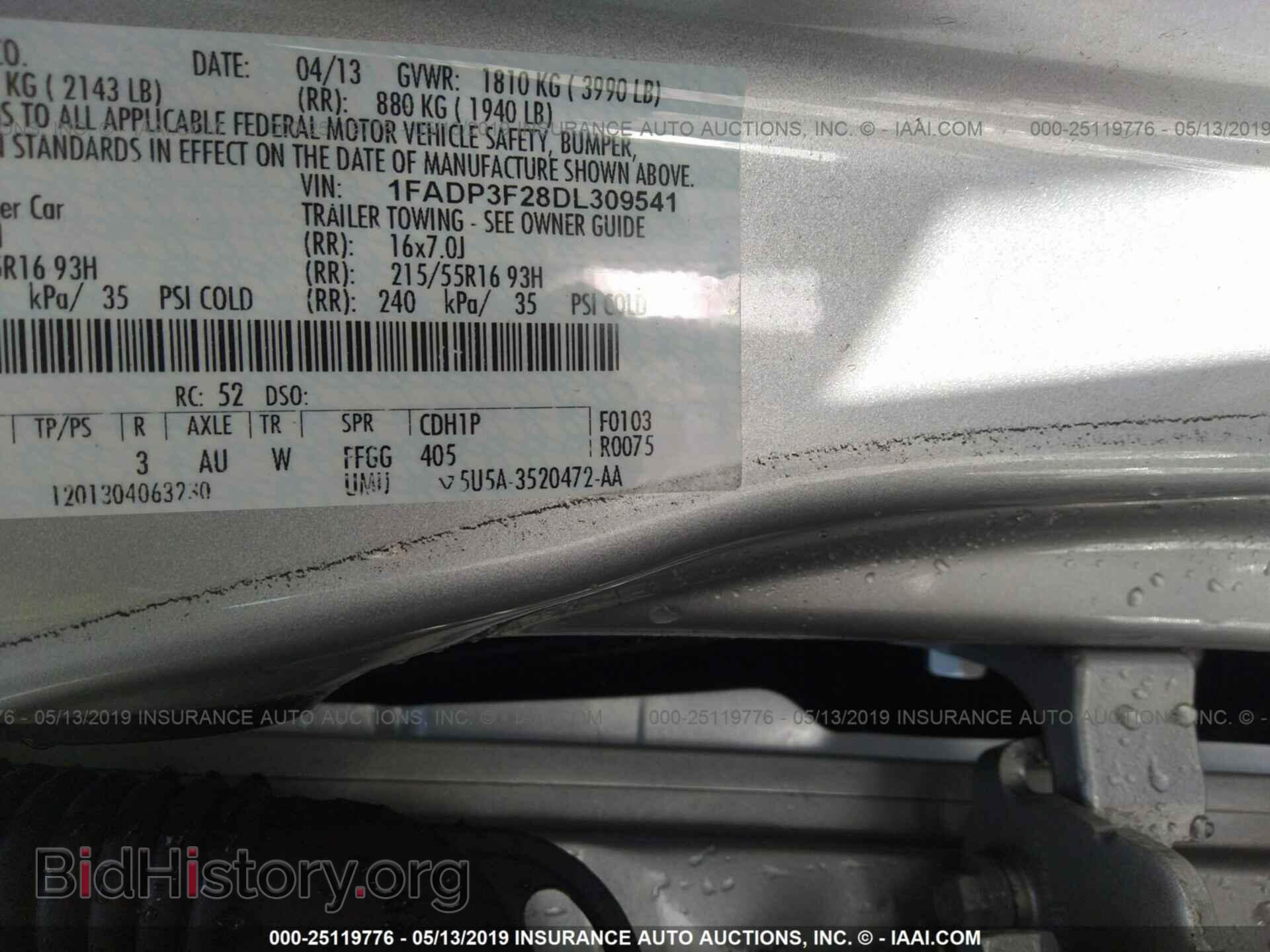 2013 FORD FOCUS - VIN: 1FADP3F28DL309541 - Photo 9