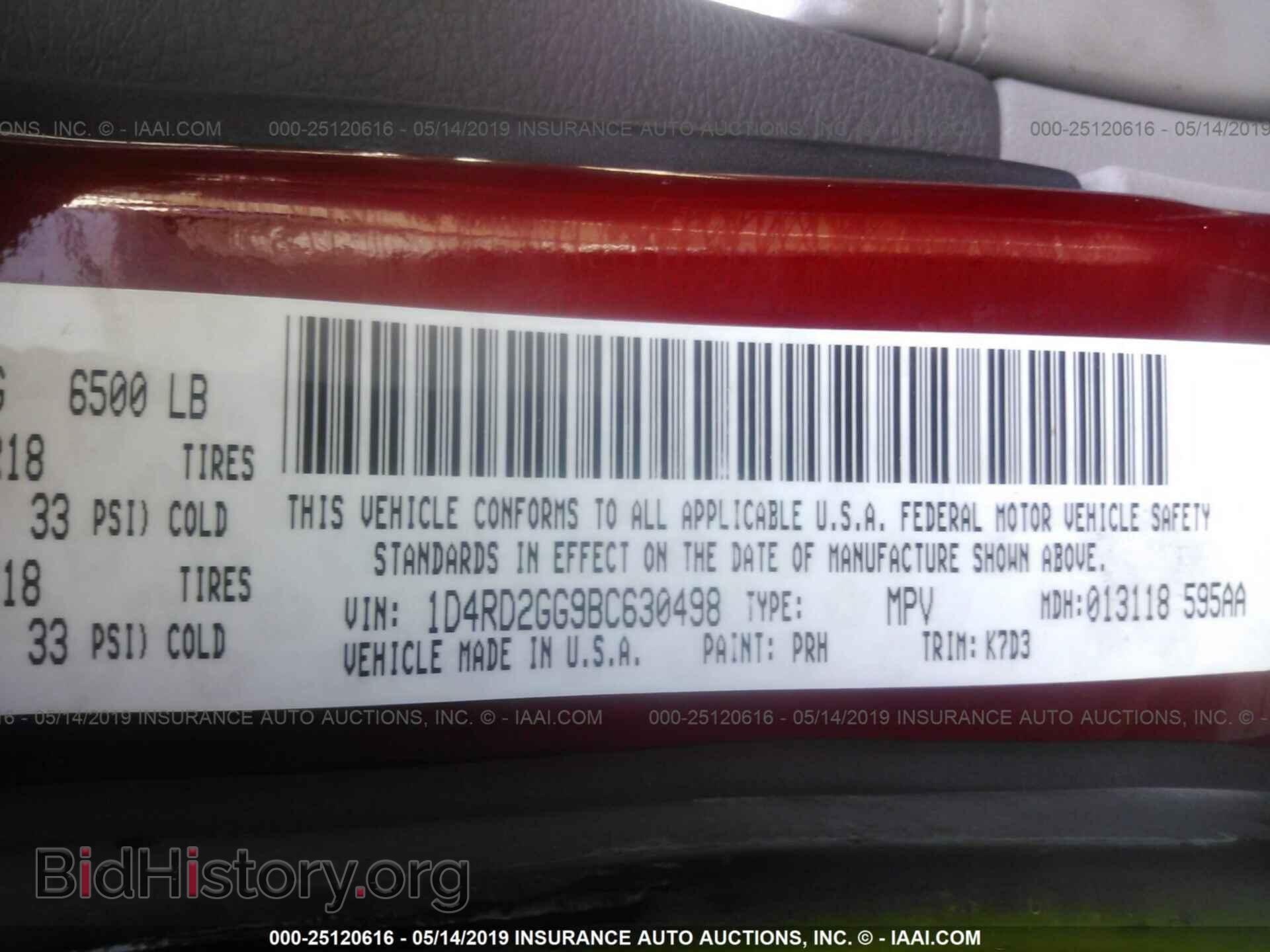 2011 DODGE DURANGO - VIN: 1D4RD2GG9BC630498 - Photo 9
