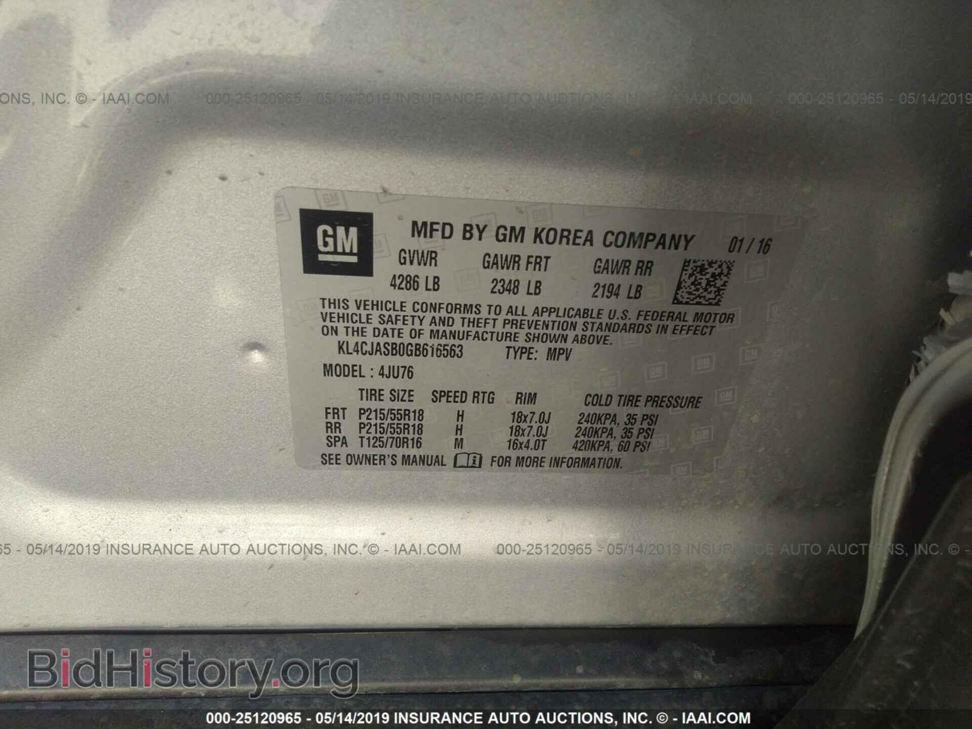 2016 BUICK ENCORE - VIN: KL4CJASB0GB616563 - Фото 9