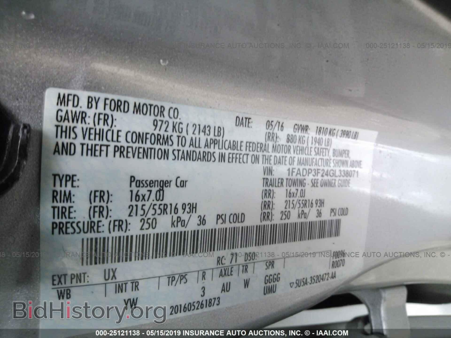 2016 FORD FOCUS - VIN: 1FADP3F24GL338071 - Photo 9