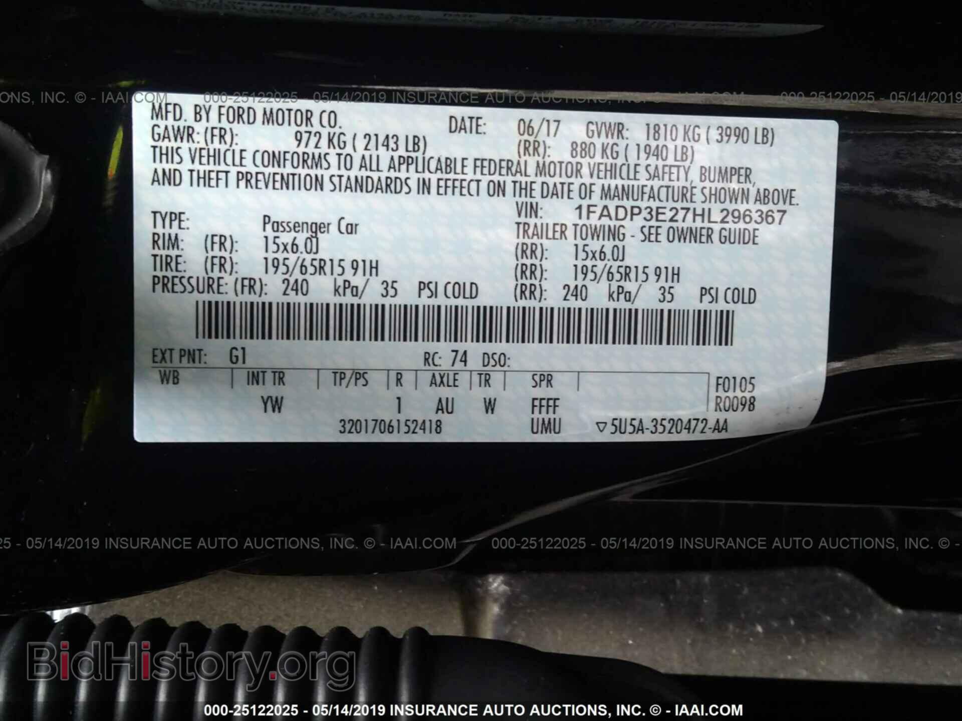 2017 FORD FOCUS - VIN: 1FADP3E27HL296367 - Photo 9