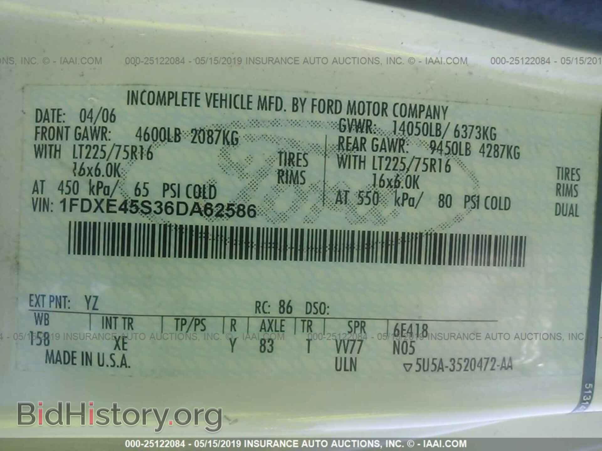 2006 FORD ECONOLINE - VIN: 1FDXE45S36DA62586 - Фото 9