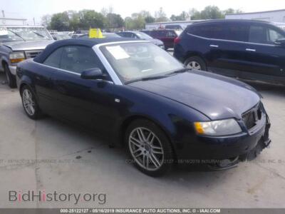 2005 Audi A4 Quattro Cabriolet, темно-синий — VIN WAUDT48H55K006900, IAAI