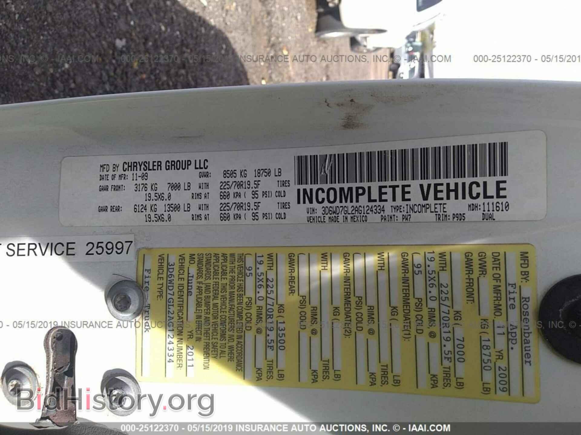2010 DODGE RAM 5500 - VIN: 3D6WD7GL2AG124334 - Фото 9