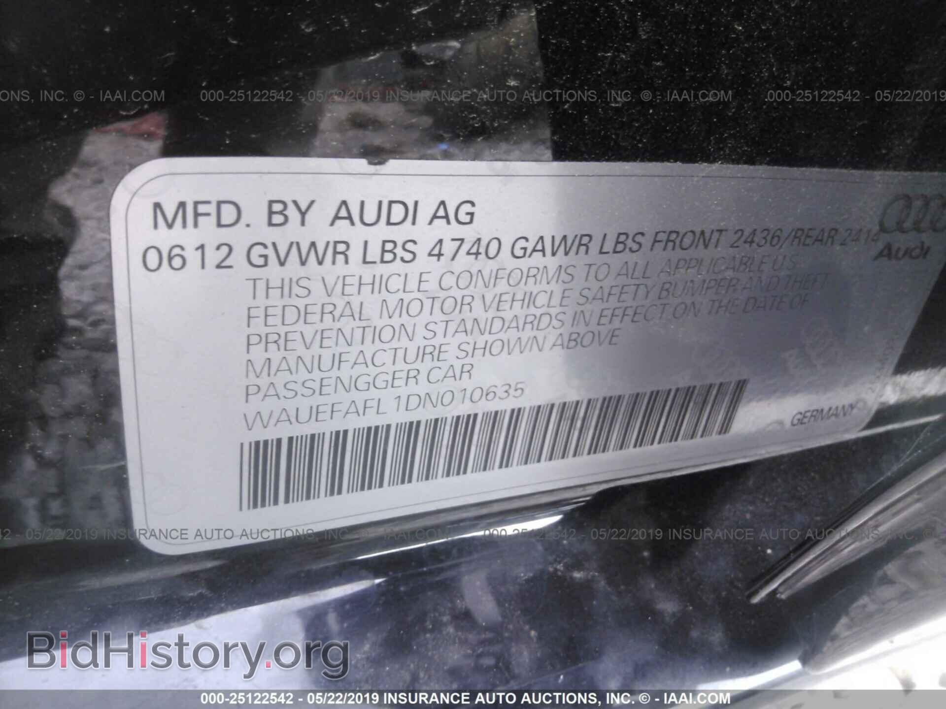 2013 AUDI A4 - VIN: WAUEFAFL1DN010635 - Photo 9