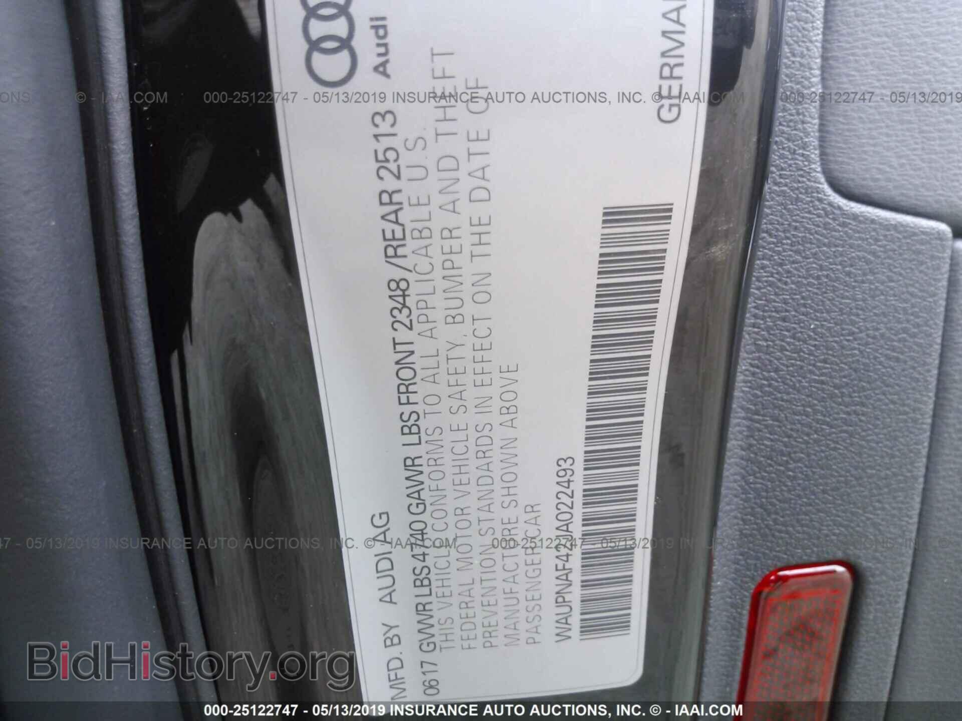 2018 AUDI A4 - VIN: WAUPNAF42JA022493 - Photo 9