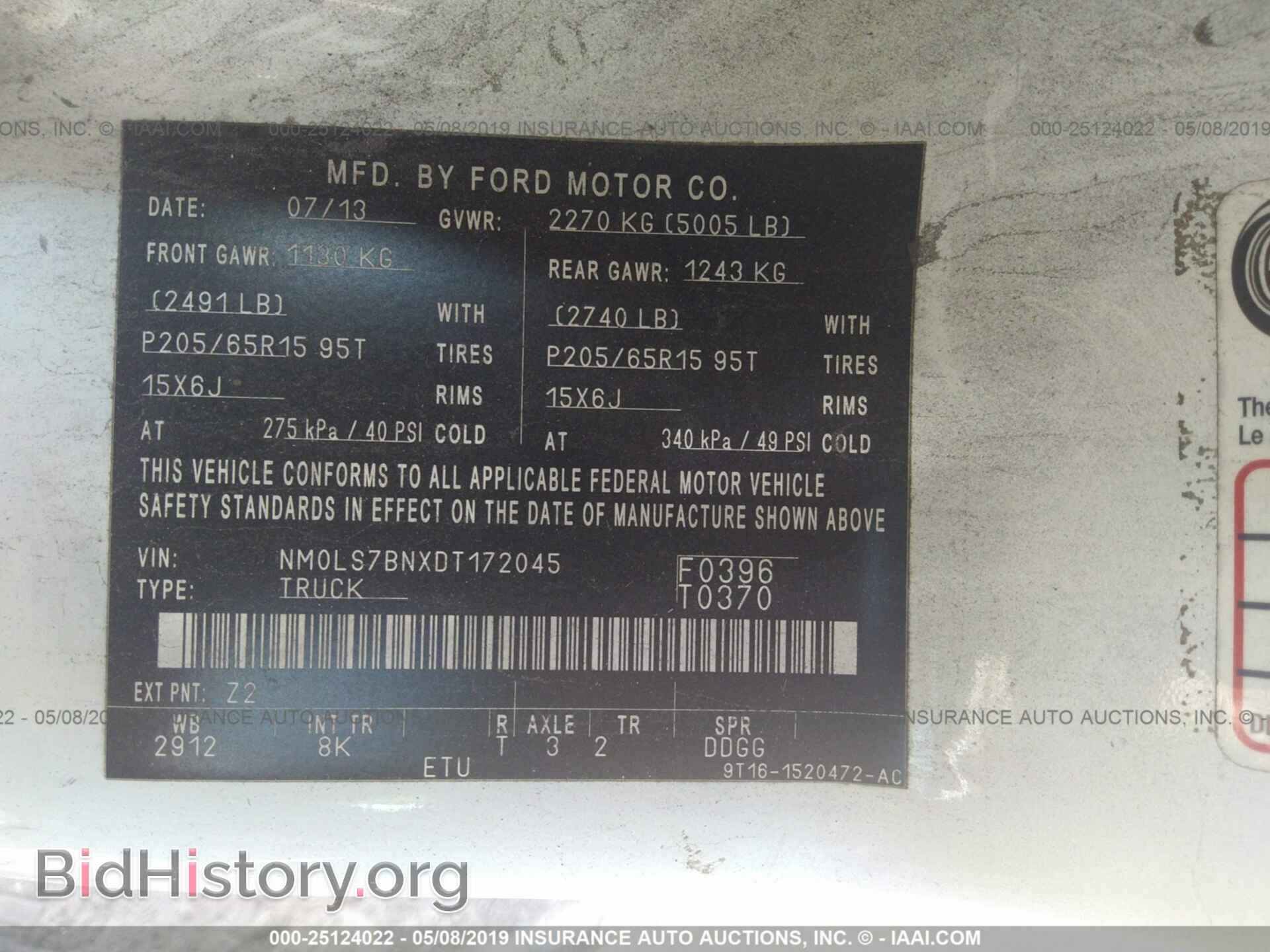2013 FORD TRANSIT CONNECT - VIN: NM0LS7BNXDT172045 - Фото 9
