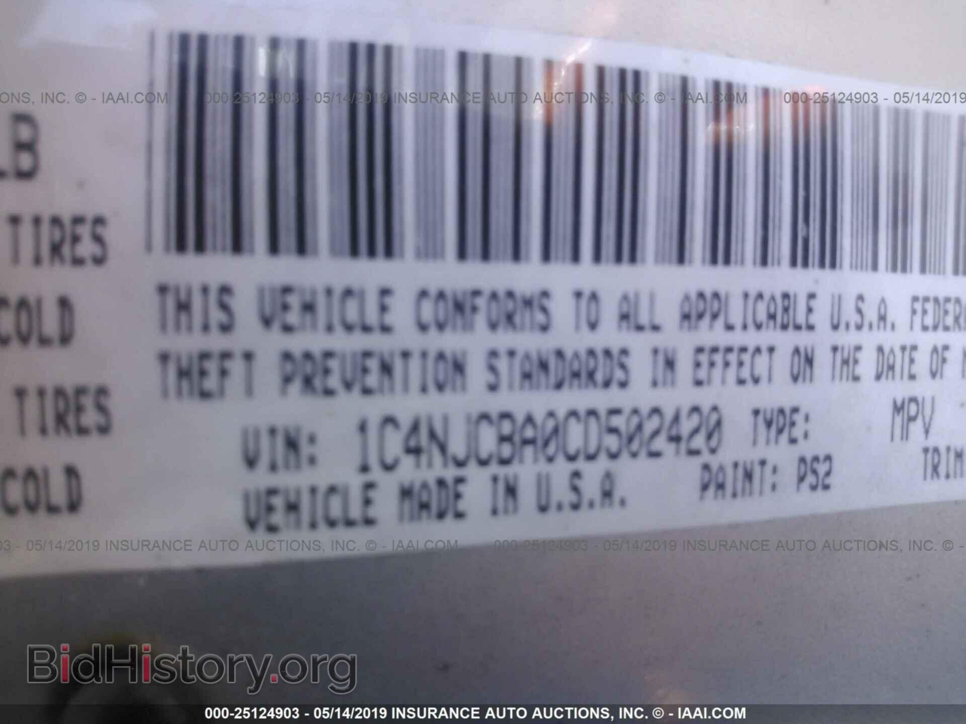 2012 JEEP COMPASS - VIN: 1C4NJCBA0CD502420 - Фото 9