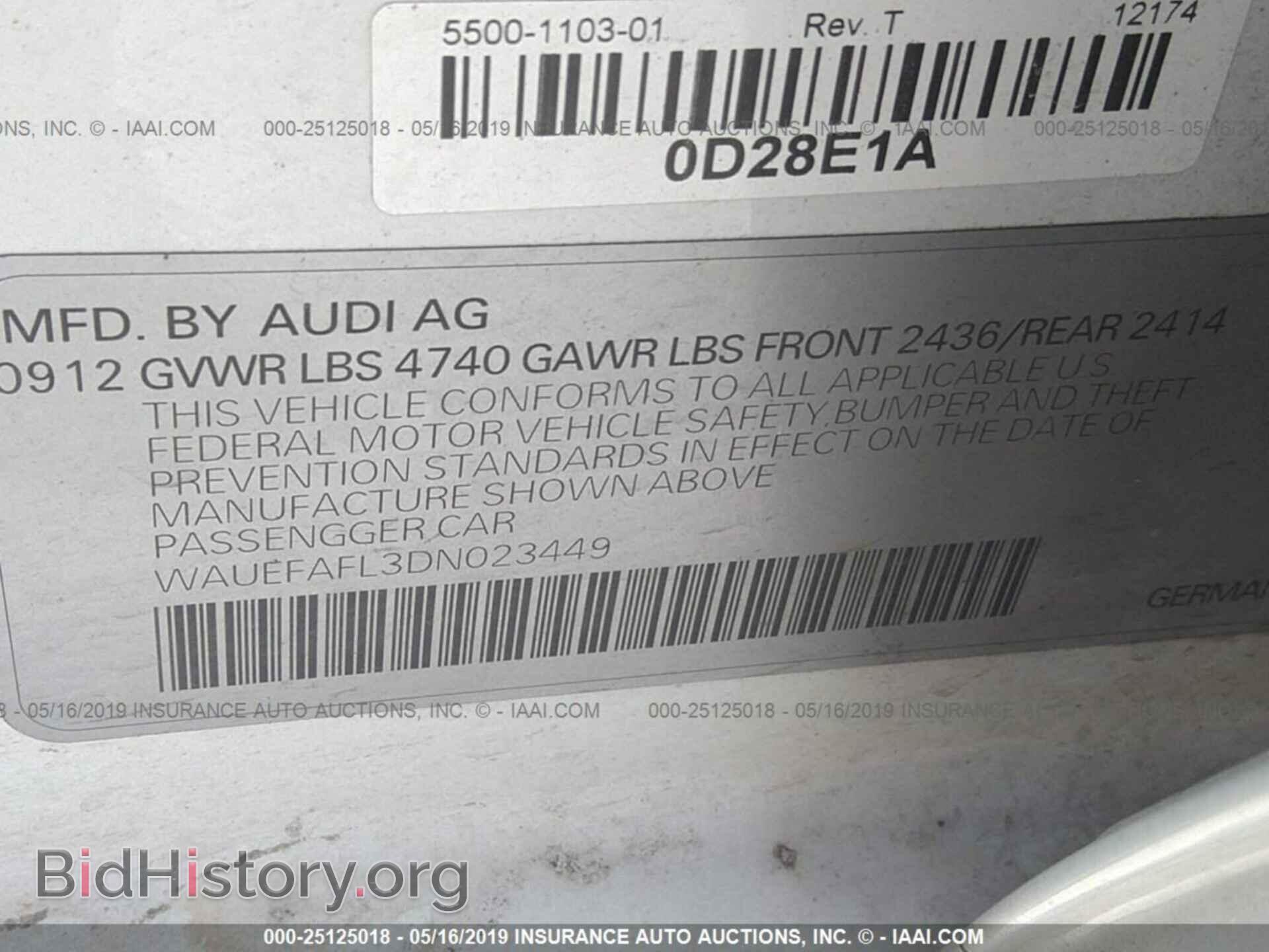 2013 AUDI A4 - VIN: WAUEFAFL3DN023449 - Photo 9