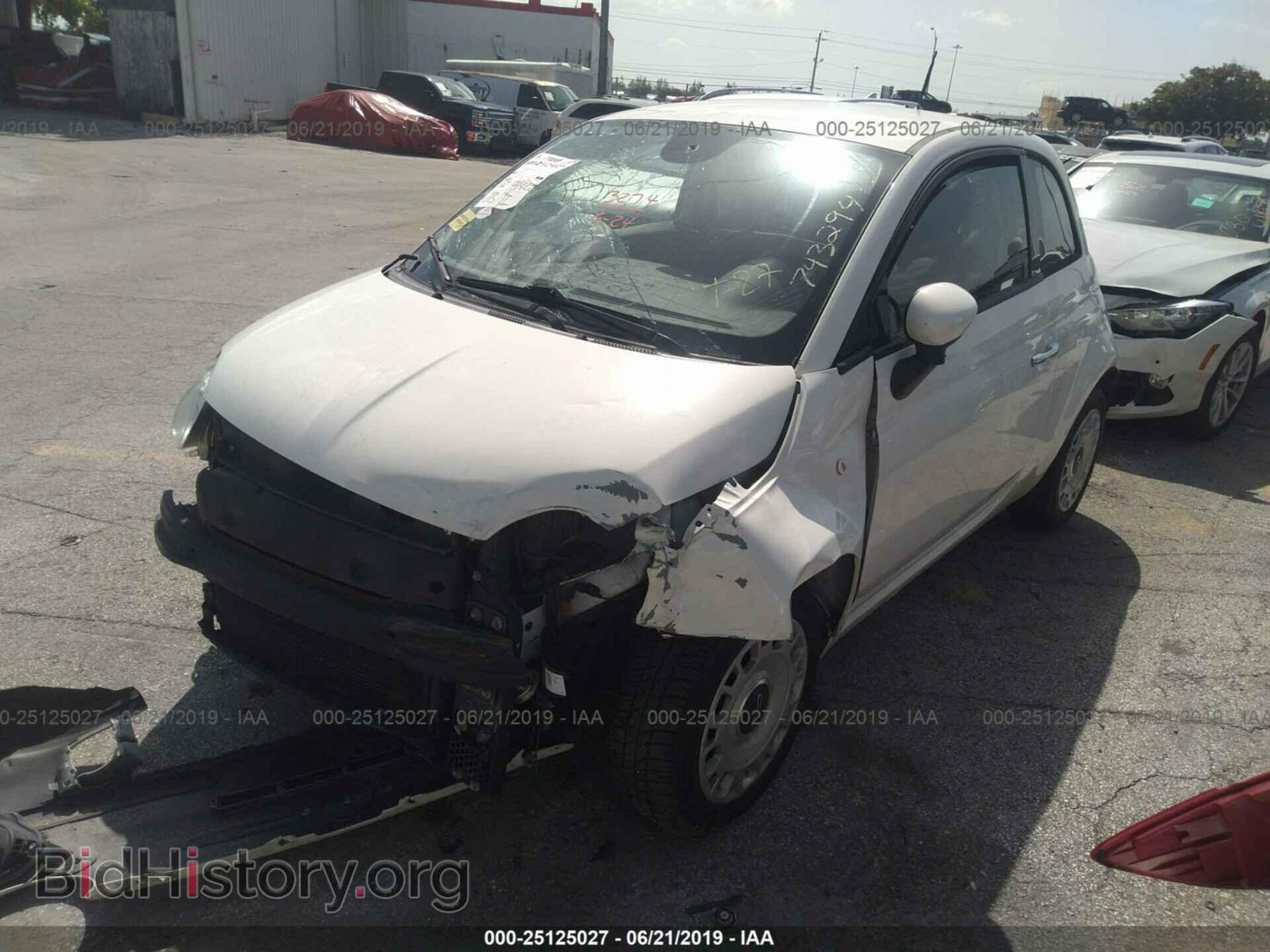 2013 FIAT 500 - VIN: 3C3CFFAR7DT743294 - Фото 2