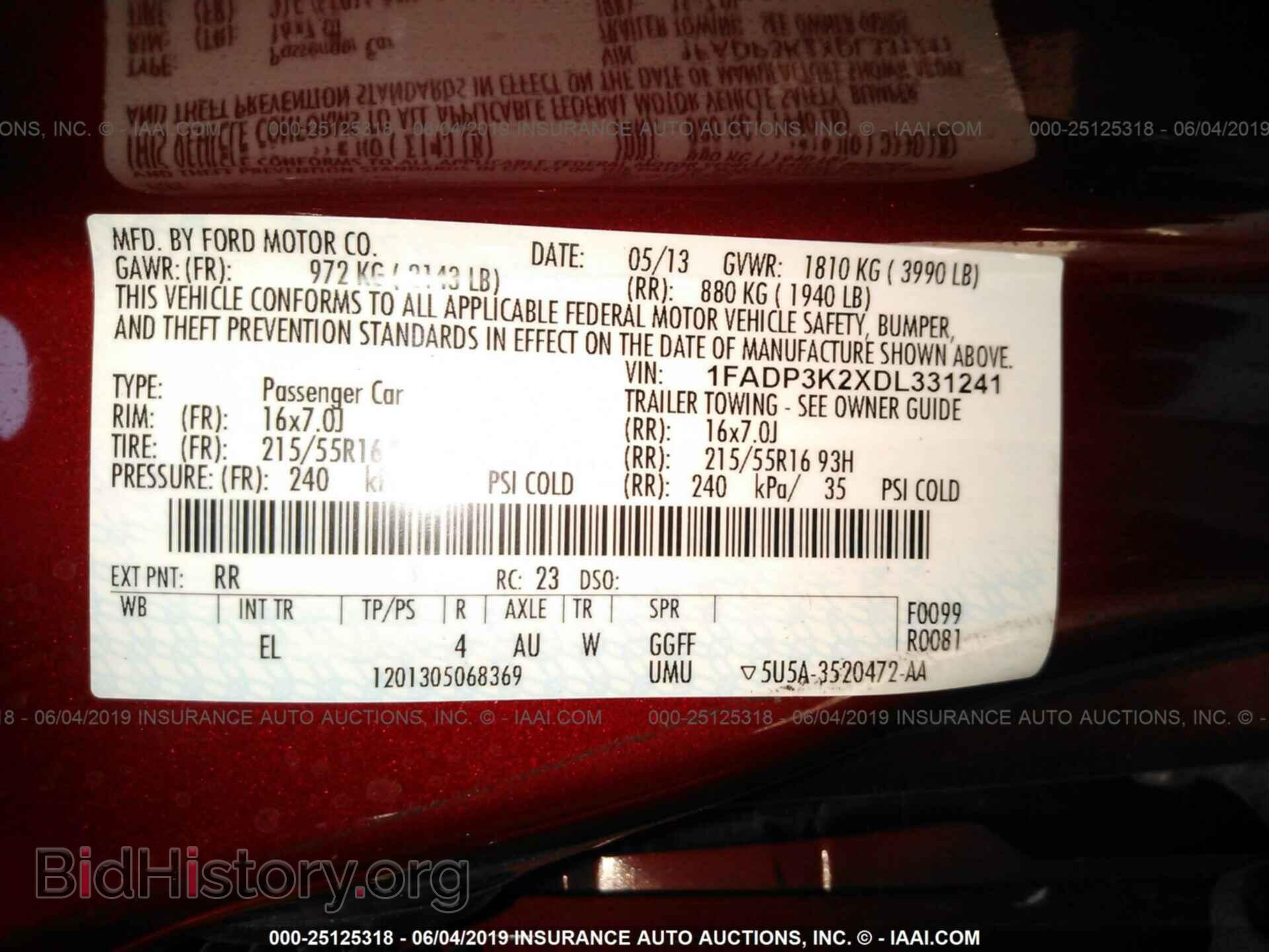 2013 FORD FOCUS - VIN: 1FADP3K2XDL331241 - Фото 9