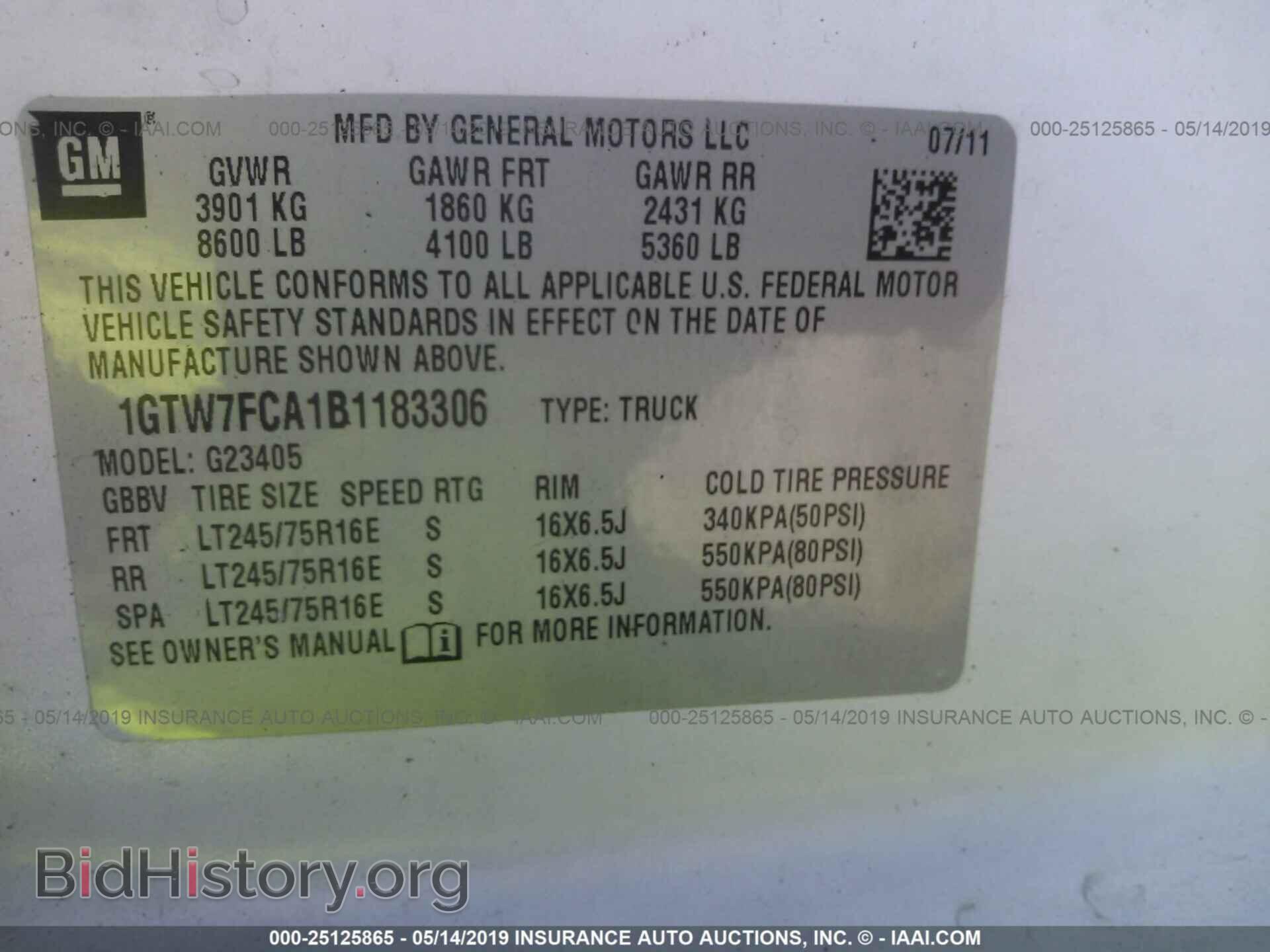 2011 GMC SAVANA - VIN: 1GTW7FCA1B1183306 - Фото 9