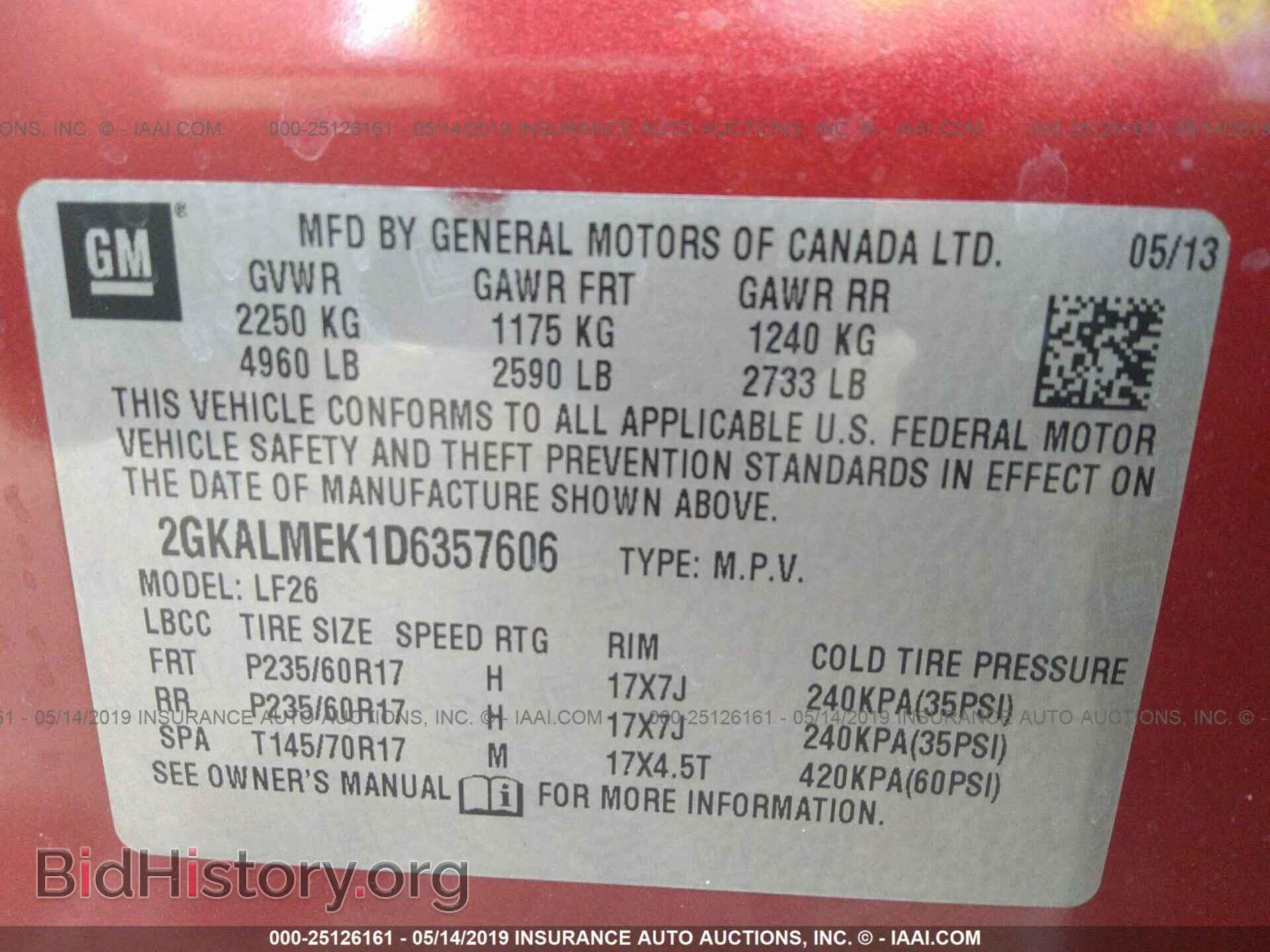 2013 GMC TERRAIN - VIN: 2GKALMEK1D6357606 - Photo 9
