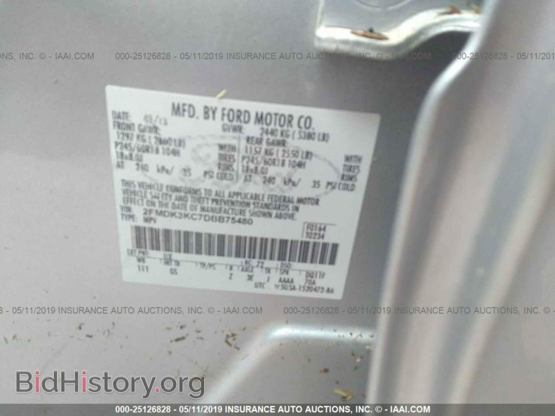 2013 FORD EDGE - VIN: 2FMDK3KC7DBB75480 - Фото 9
