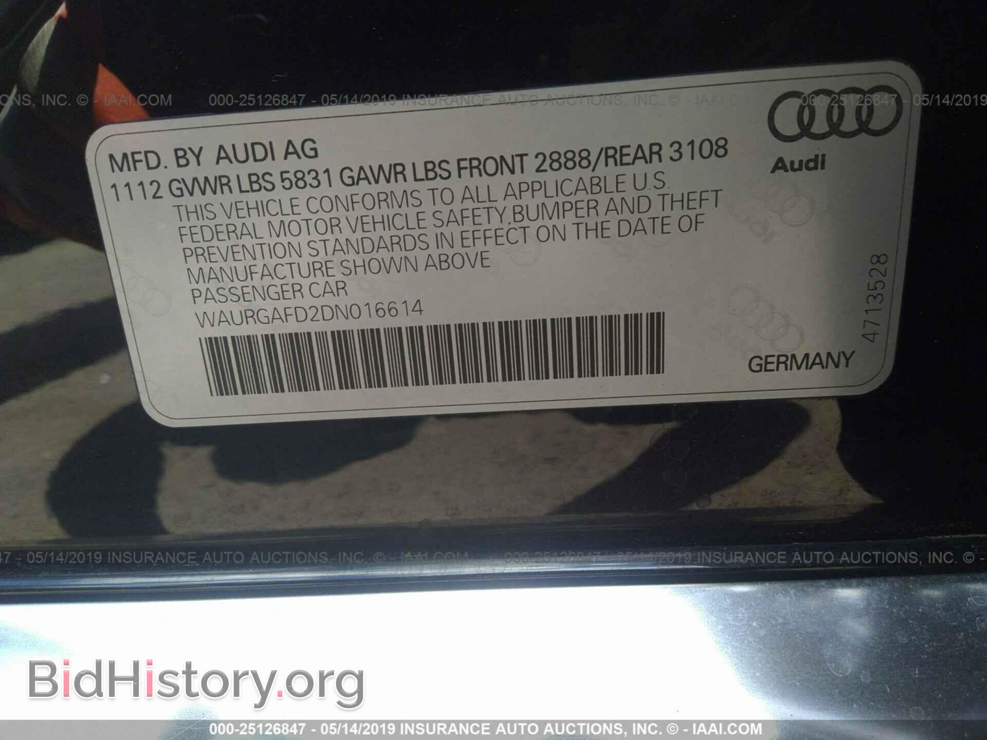 2013 AUDI A8 - VIN: WAURGAFD2DN016614 - Photo 9