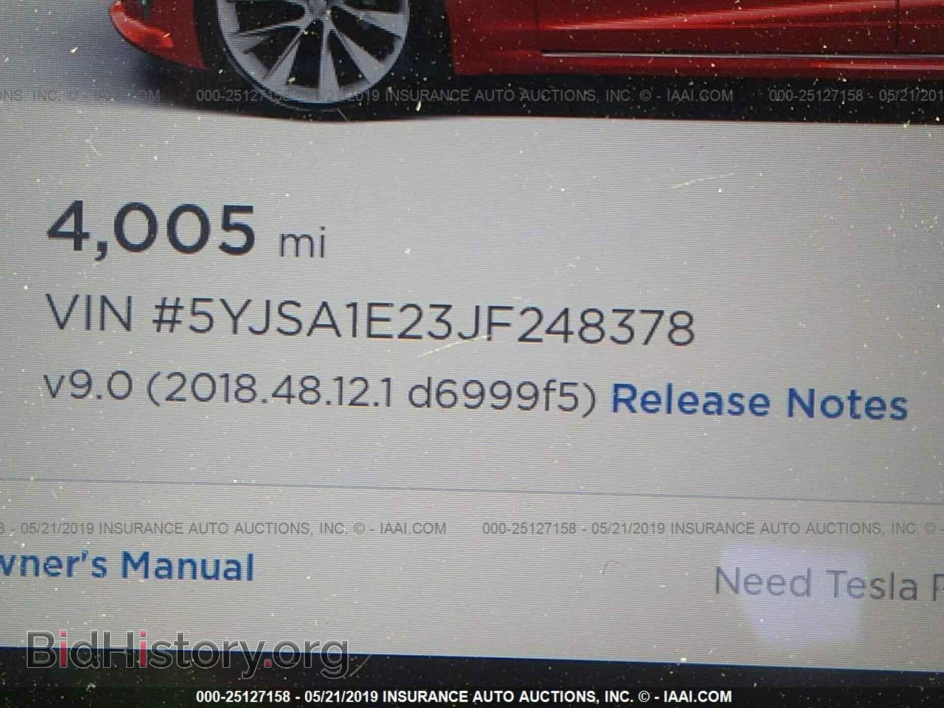 2018 TESLA MODEL S - VIN: 5YJSA1E23JF248378 - Фото 7