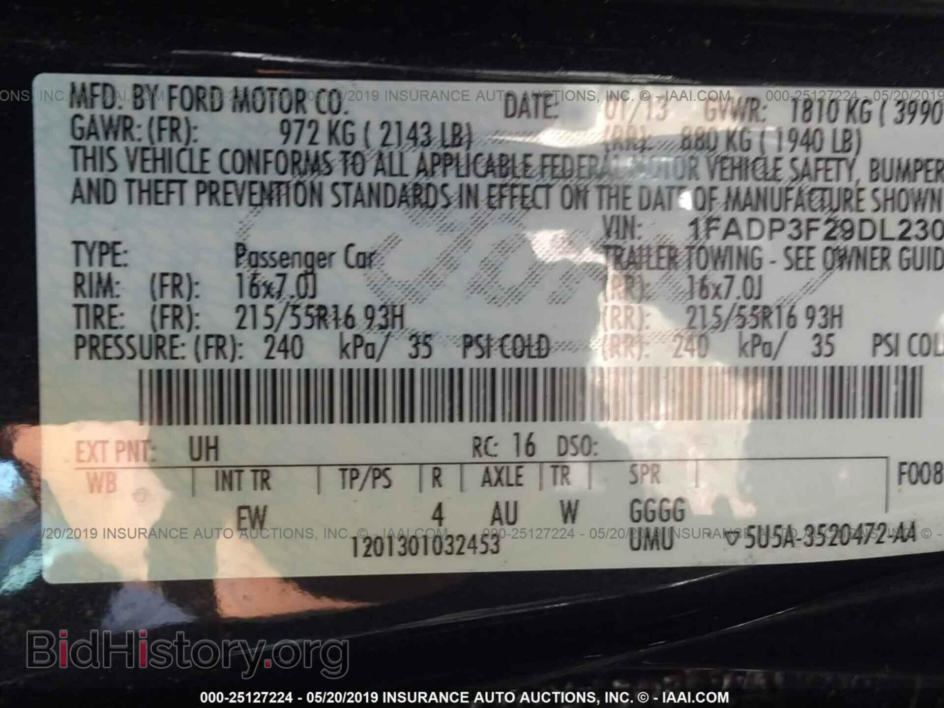 2013 FORD FOCUS - VIN: 1FADP3F29DL230377 - Фото 9