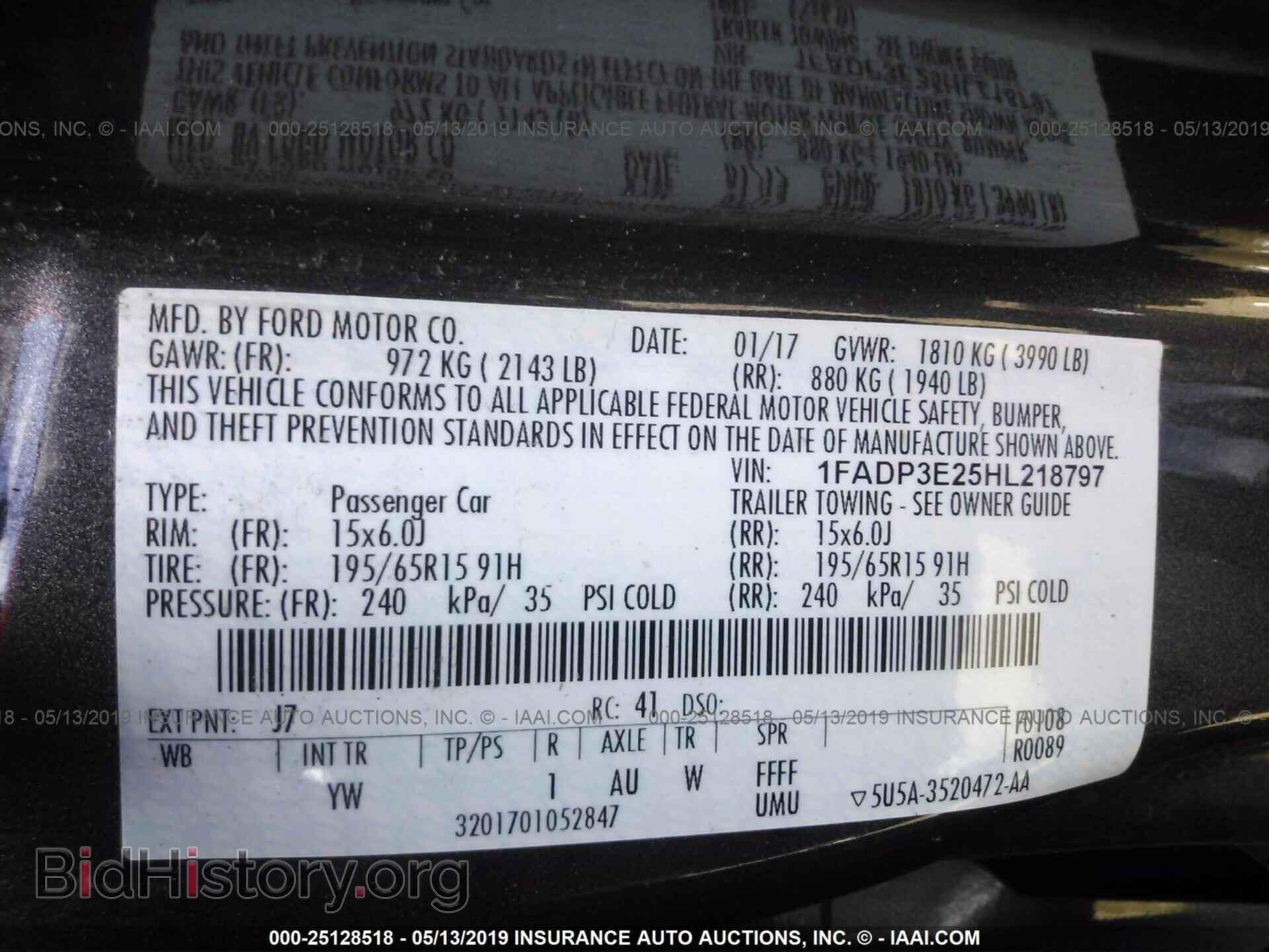2017 FORD FOCUS - VIN: 1FADP3E25HL218797 - Photo 9