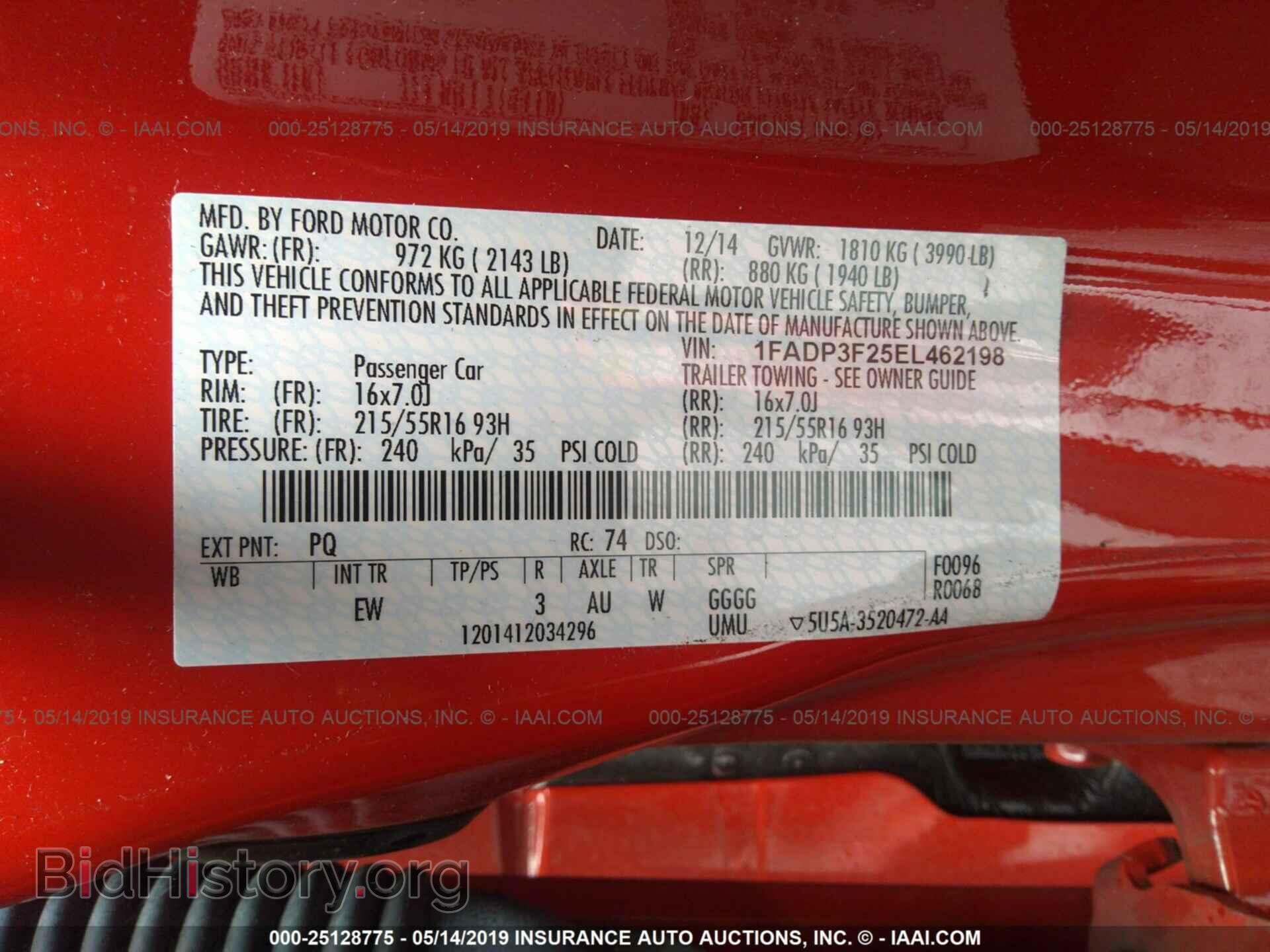 2014 FORD FOCUS - VIN: 1FADP3F25EL462198 - Photo 9