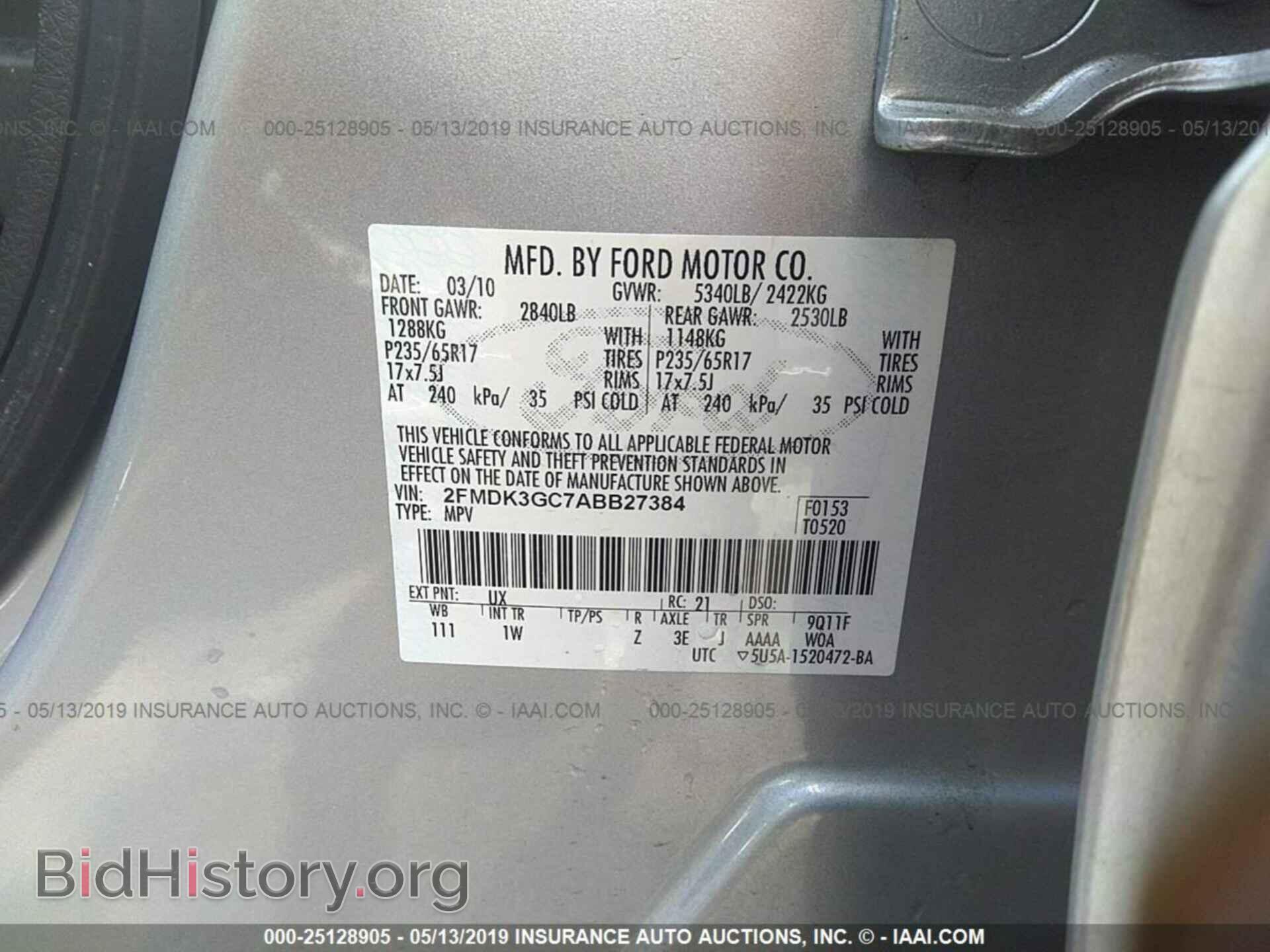 2010 FORD EDGE - VIN: 2FMDK3GC7ABB27384 - Photo 9