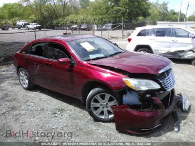 2012 Chrysler 200 TOURING, red — VIN 1C3CCBBG4CN205925, IAAI