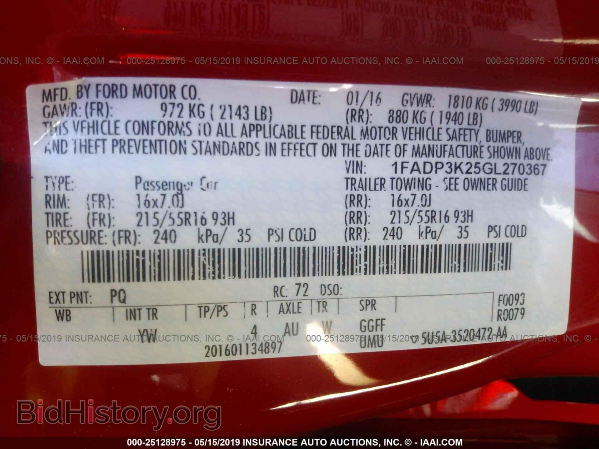 2016 FORD FOCUS - VIN: 1FADP3K25GL270367 - Photo 9
