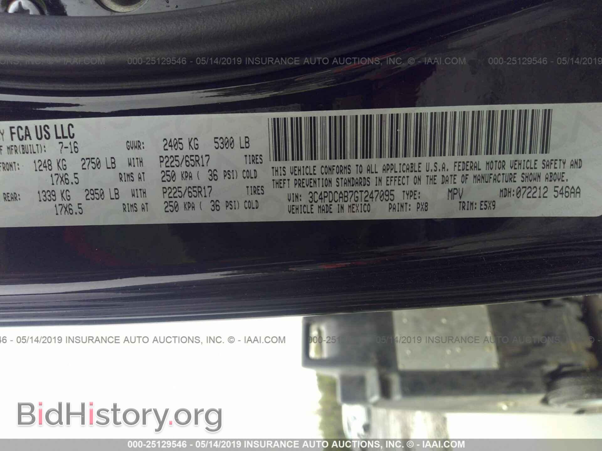 2016 DODGE JOURNEY - VIN: 3C4PDCAB7GT247095 - Photo 9