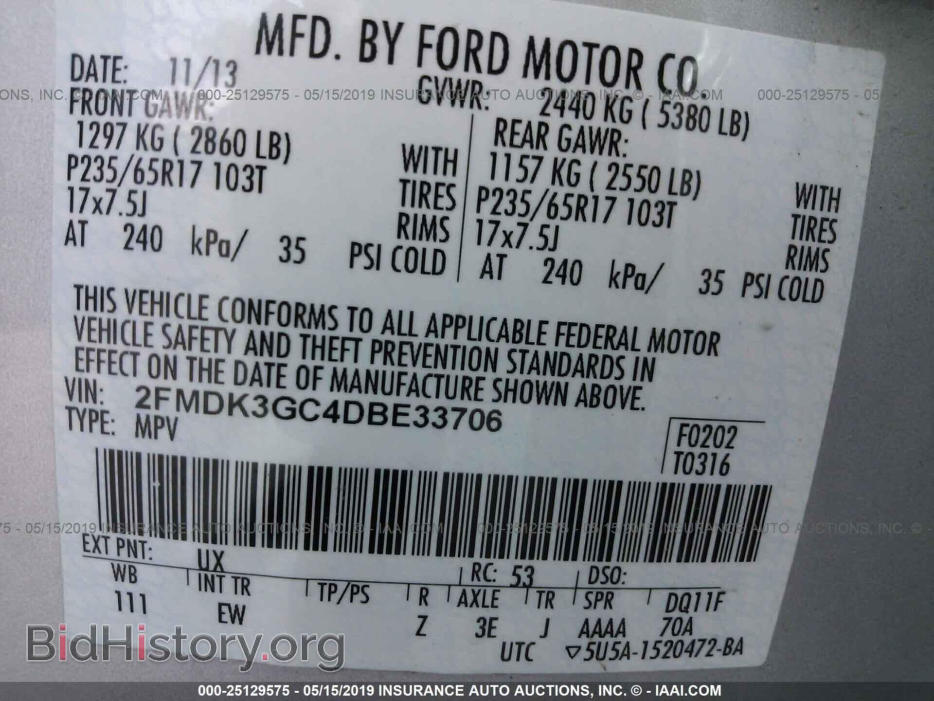 2013 FORD EDGE - VIN: 2FMDK3GC4DBE33706 - Photo 9
