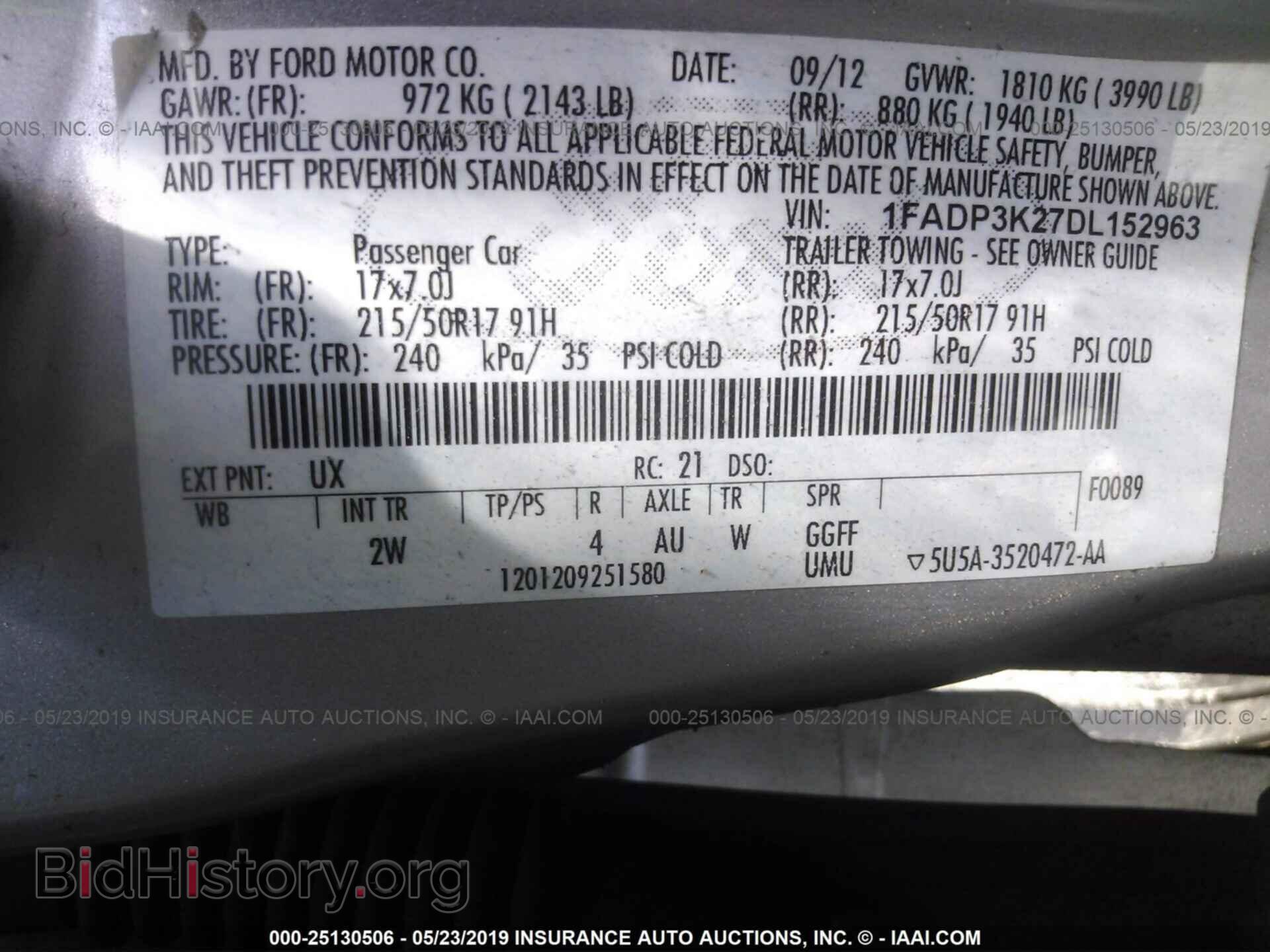 2013 FORD FOCUS - VIN: 1FADP3K27DL152963 - Photo 9