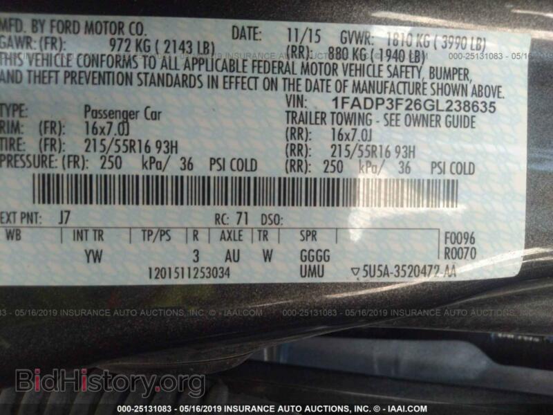 2016 Ford FOCUS (VIN 1FADP3F26GL238635) — фото 9 из 10