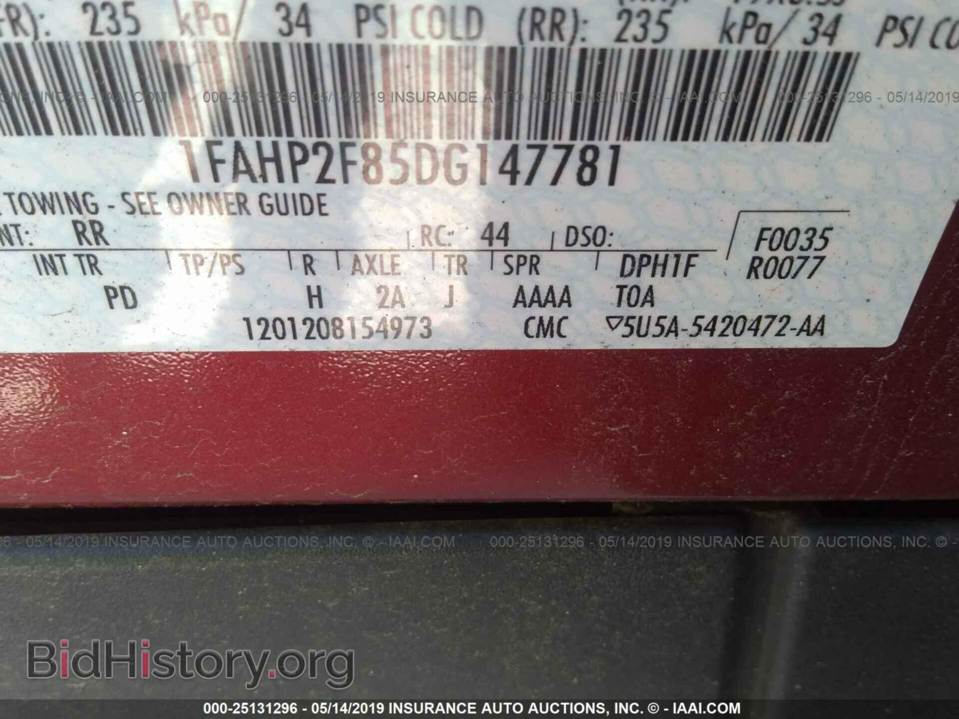 2013 FORD TAURUS - VIN: 1FAHP2F85DG147781 - Photo 9