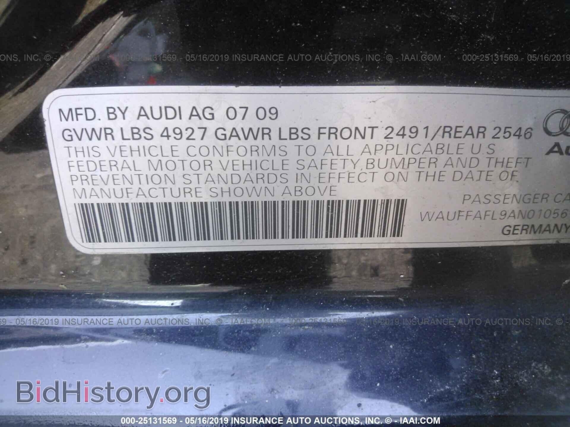 2010 AUDI A4 - VIN: WAUFFAFL9AN010561 - Фото 9