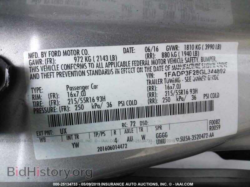2016 Ford FOCUS (VIN 1FADP3F28GL344892) — фото 9 из 10