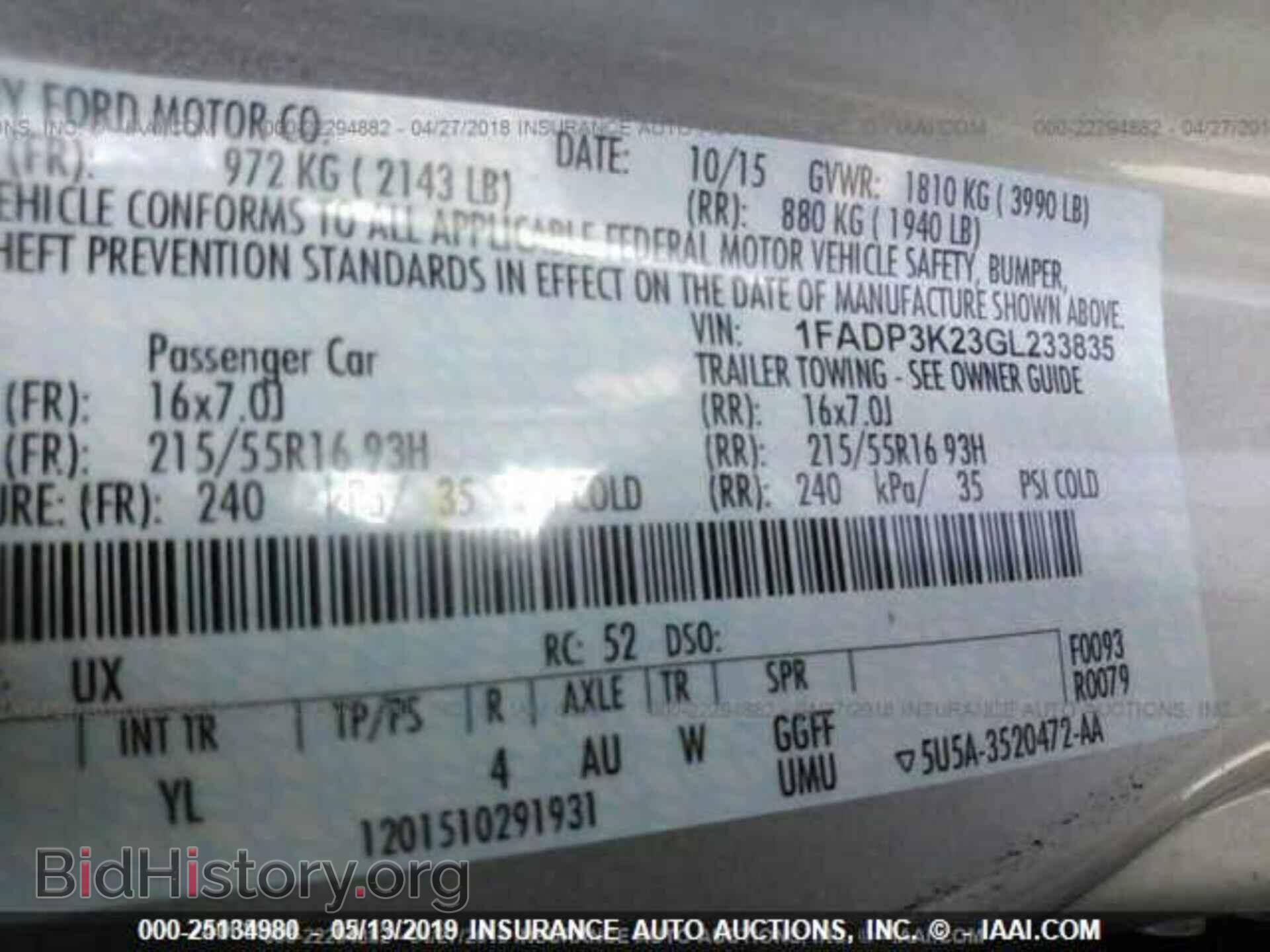 2016 FORD FOCUS - VIN: 1FADP3K23GL233835 - Photo 9