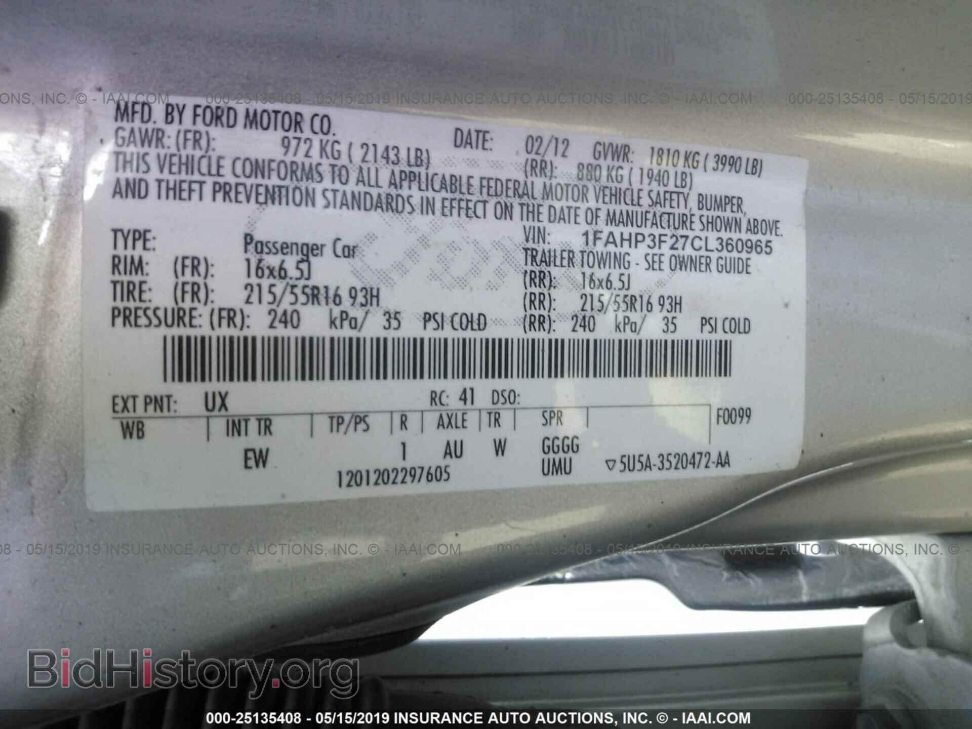 2012 FORD FOCUS - VIN: 1FAHP3F27CL360965 - Photo 9