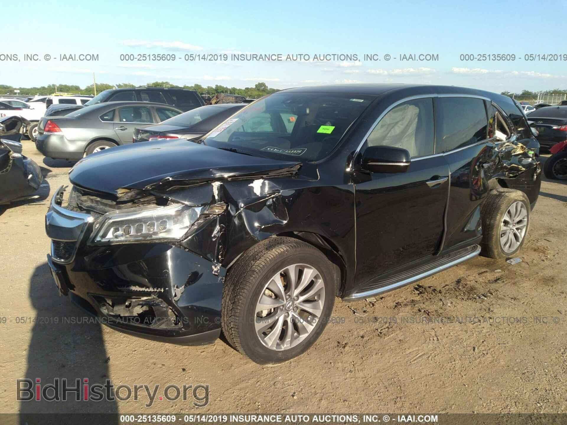 2014 ACURA MDX - VIN: 5FRYD3H40EB005125 - Фото 2