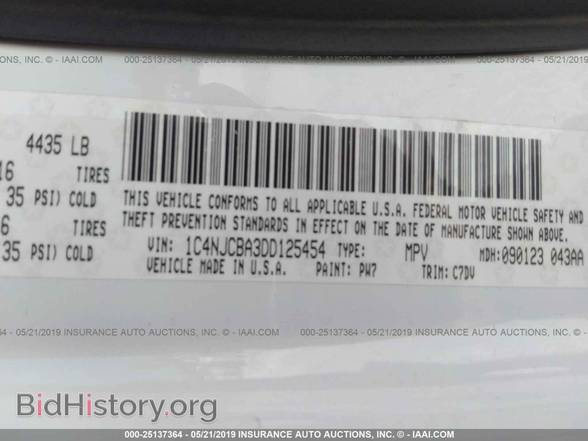 2013 JEEP COMPASS - VIN: 1C4NJCBA3DD125454 - Фото 9