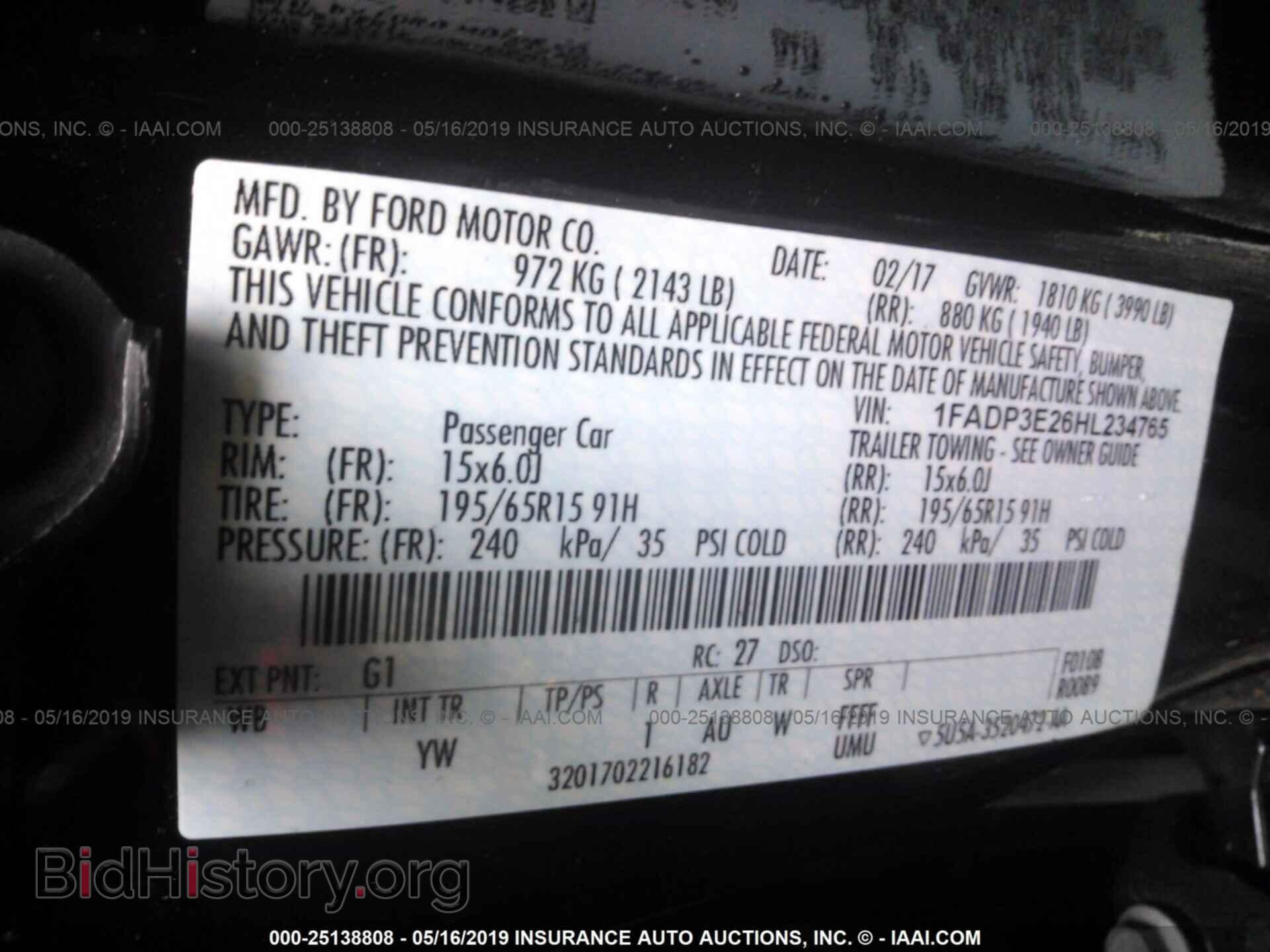 2017 FORD FOCUS - VIN: 1FADP3E26HL234765 - Фото 9