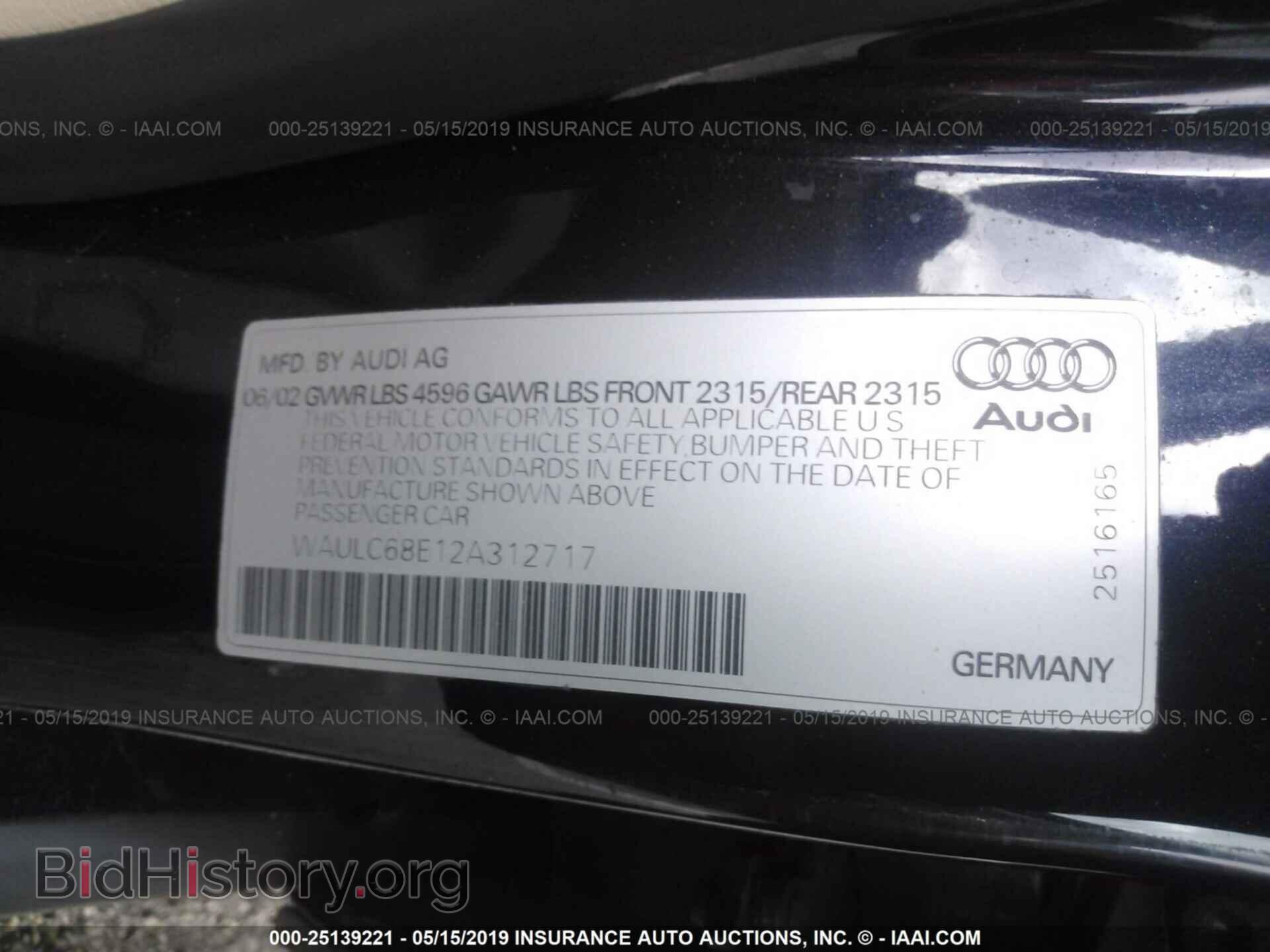 2002 AUDI A4 - VIN: WAULC68E12A312717 - Фото 9