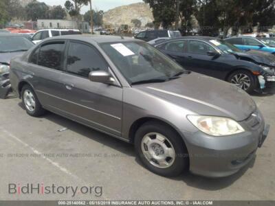 2005 Honda CIVIC Hybrid, gray — VIN JHMES96665S008873, IAAI