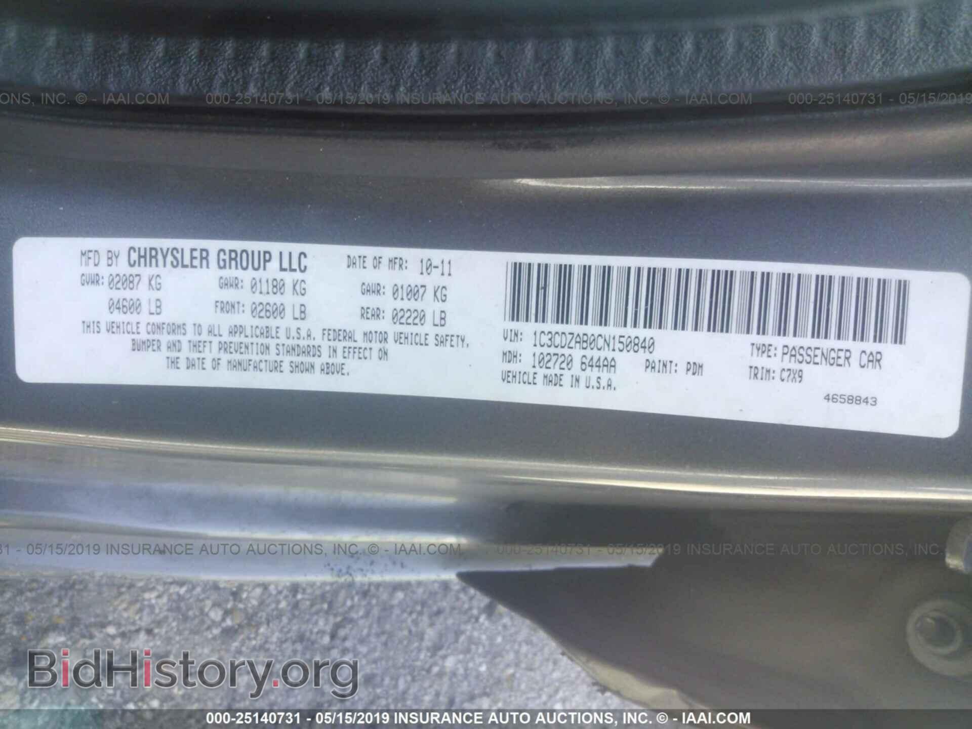 2012 DODGE AVENGER - VIN: 1C3CDZAB0CN150840 - Photo 9