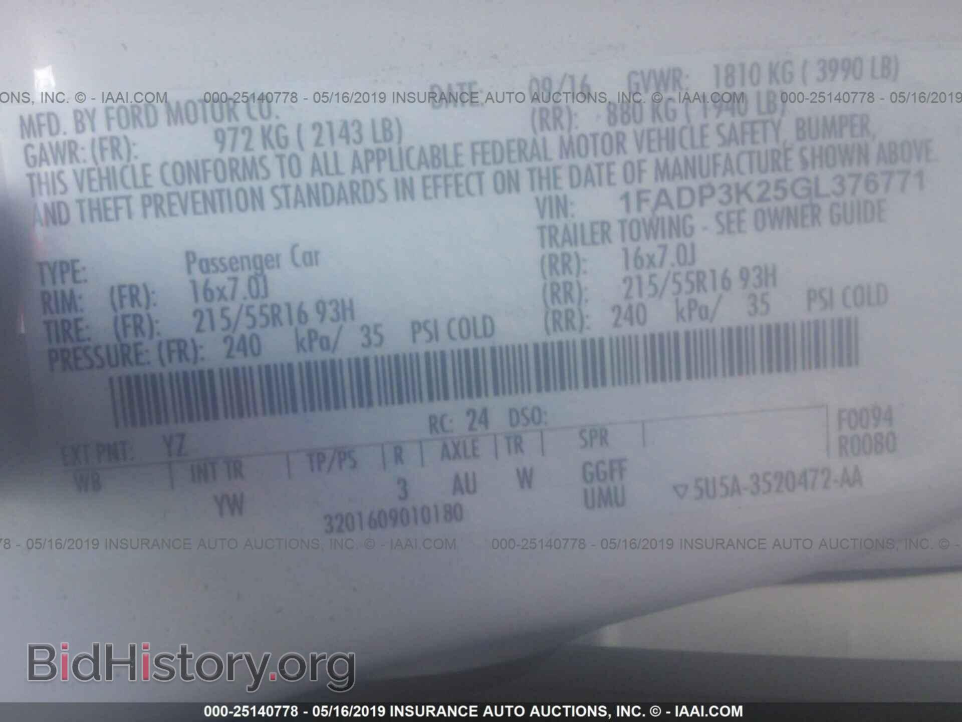 2016 FORD FOCUS - VIN: 1FADP3K25GL376771 - Photo 9
