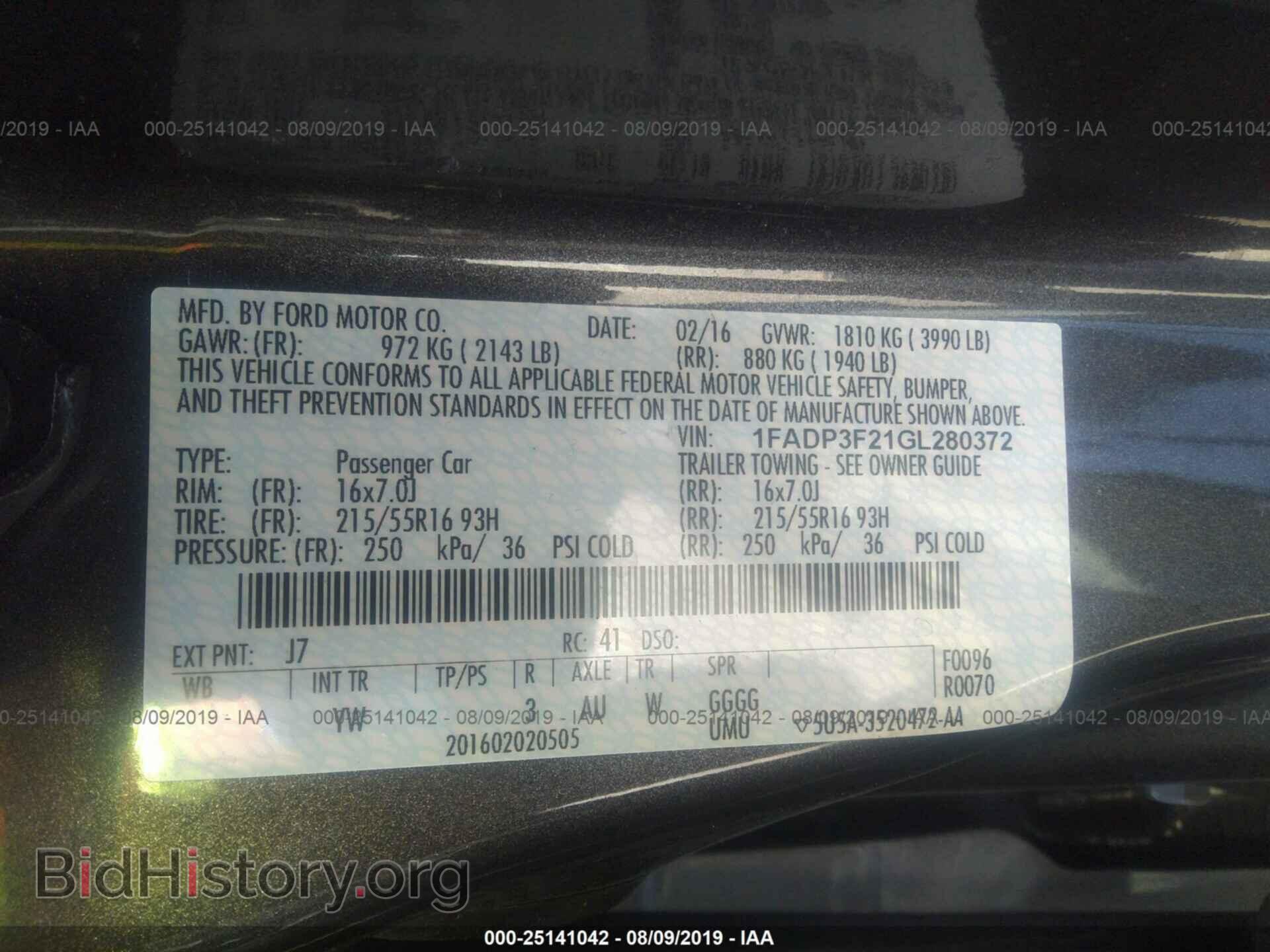 2016 FORD FOCUS - VIN: 1FADP3F21GL280372 - Photo 9