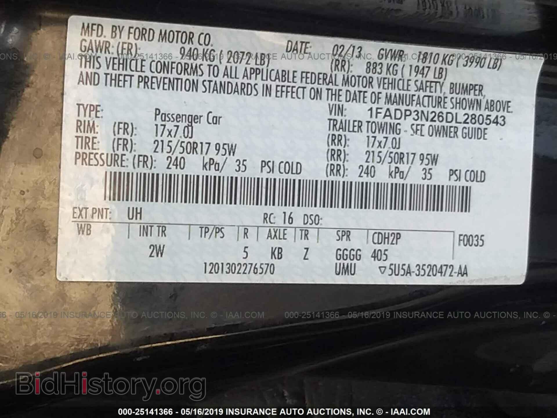 2013 FORD FOCUS - VIN: 1FADP3N26DL280543 - Фото 9